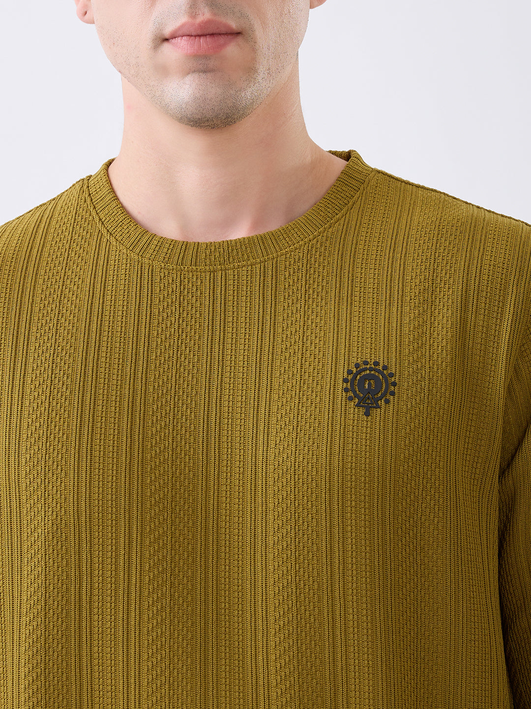 Logic Crew Neck Pullover: Mehndi