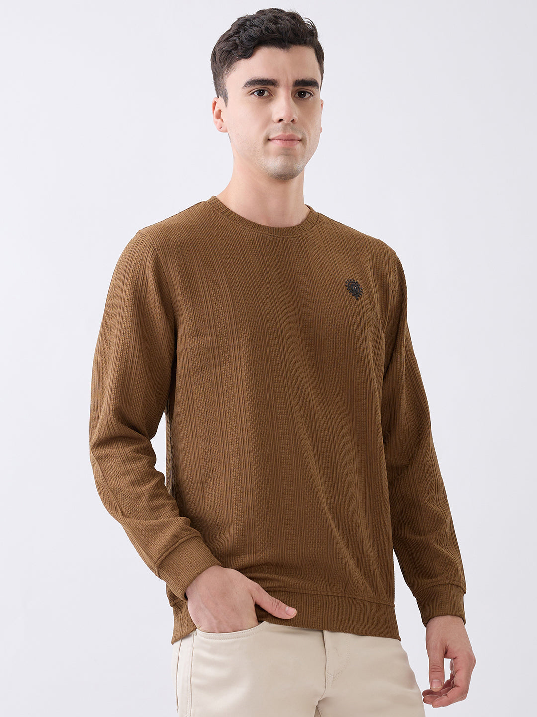 Logic Crew Neck Pullover: Brown