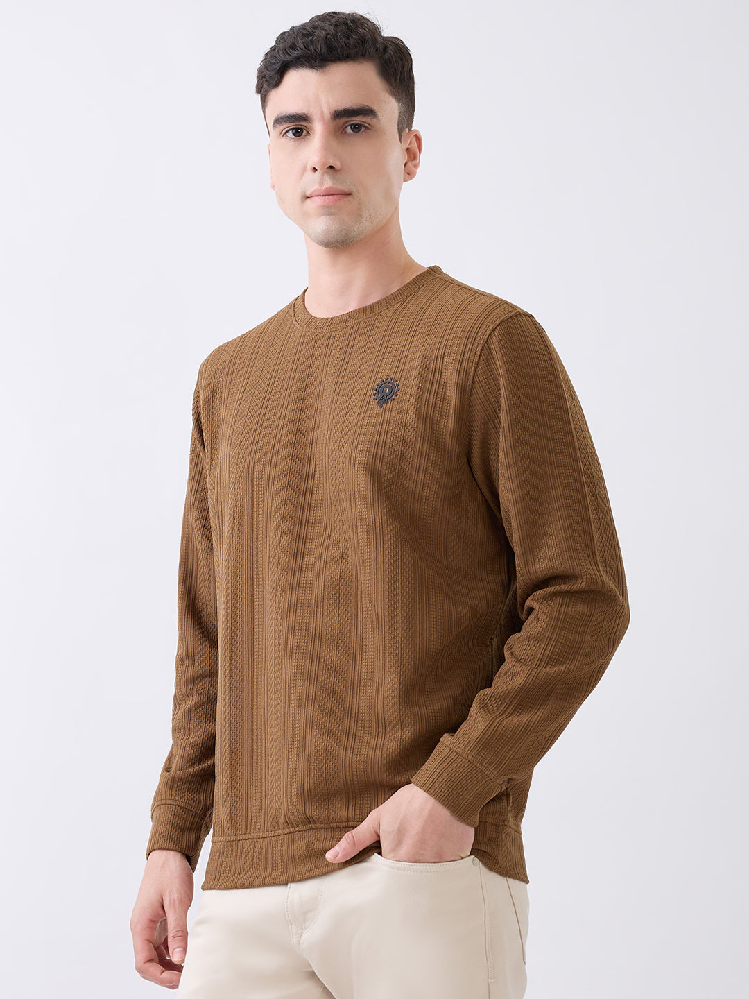 Logic Crew Neck Pullover: Brown