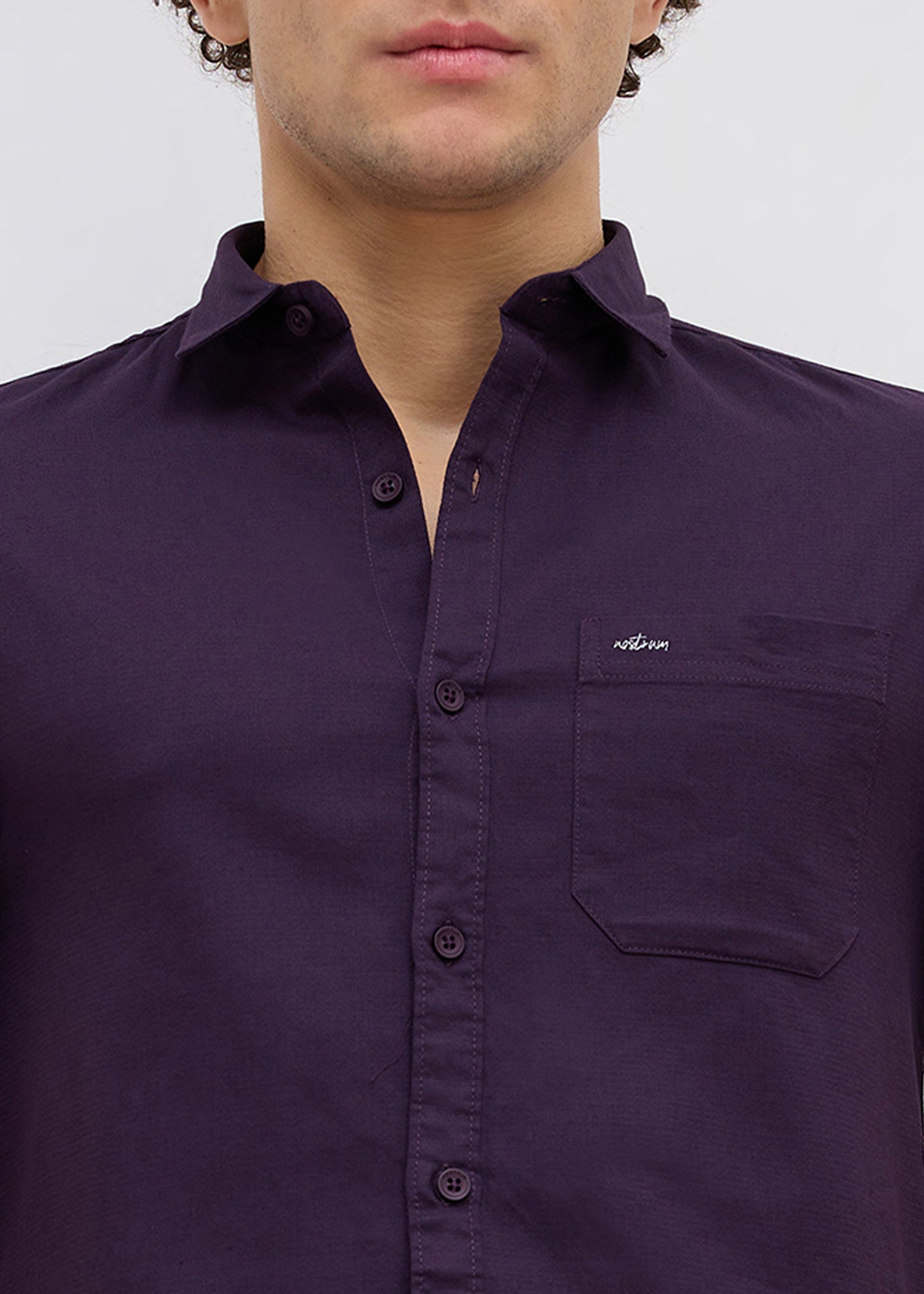 Advota Half Sleeve Solid Shirt: Wine