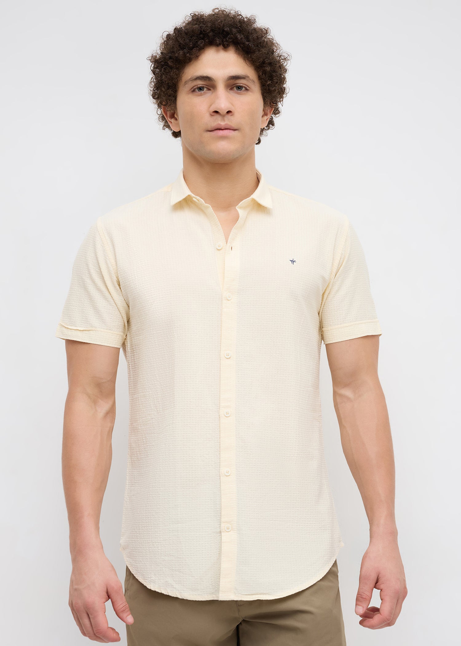 Memory Half Sleeve Shirt: Cream