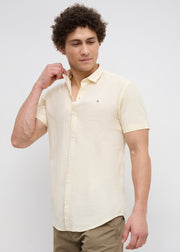 Memory Half Sleeve Shirt: Cream