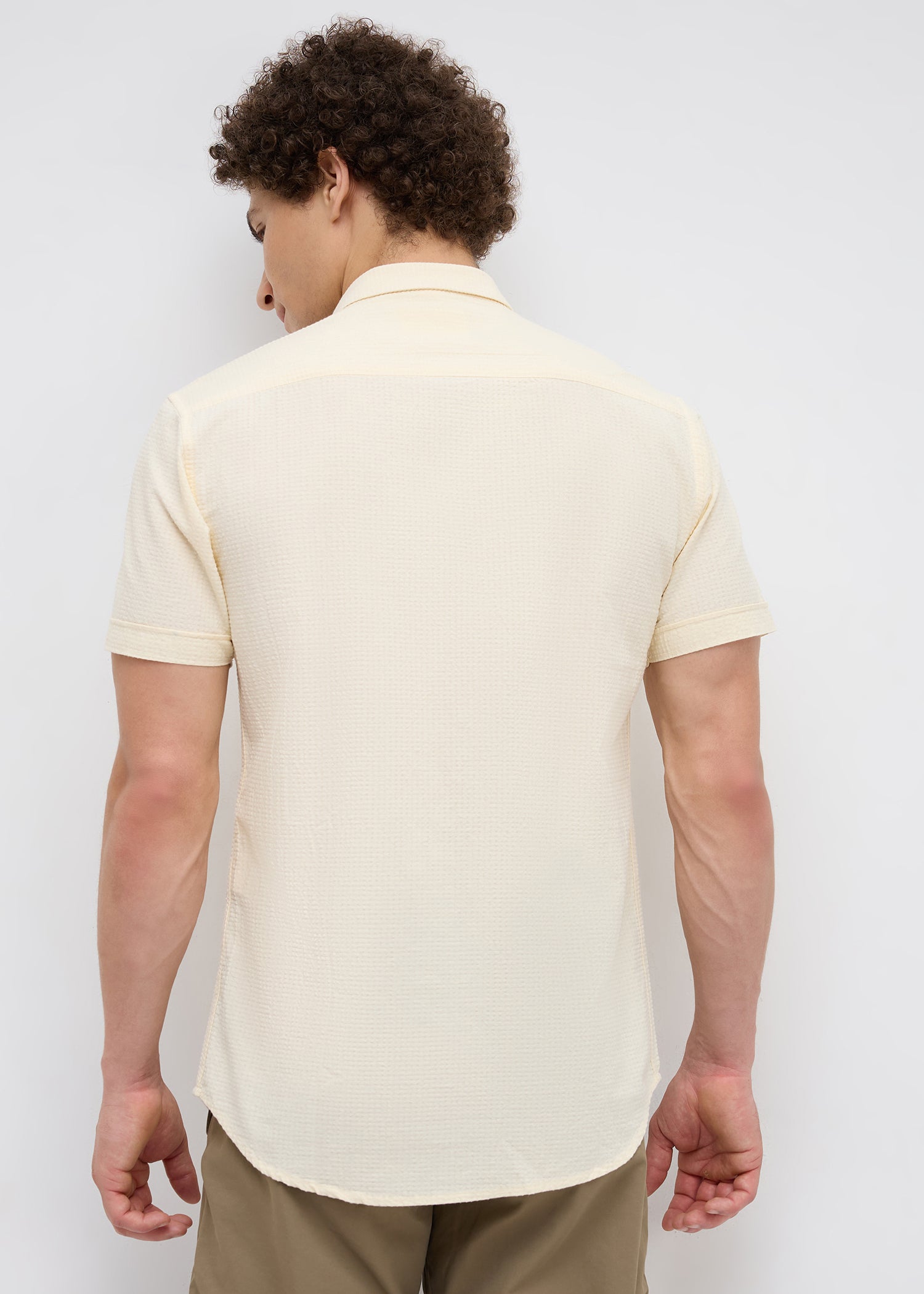 Memory Half Sleeve Shirt: Cream