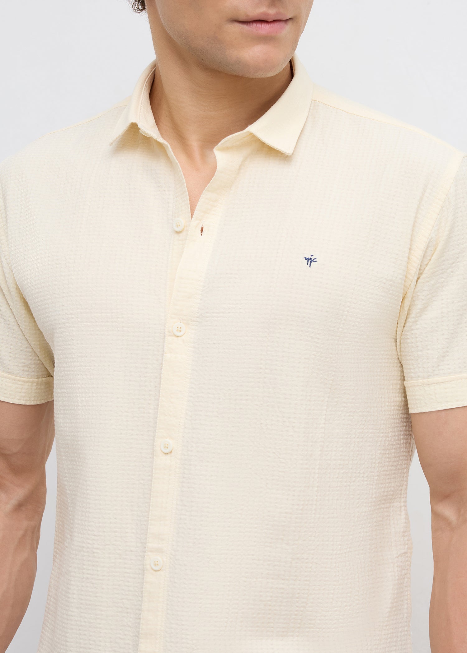 Memory Half Sleeve Shirt: Cream