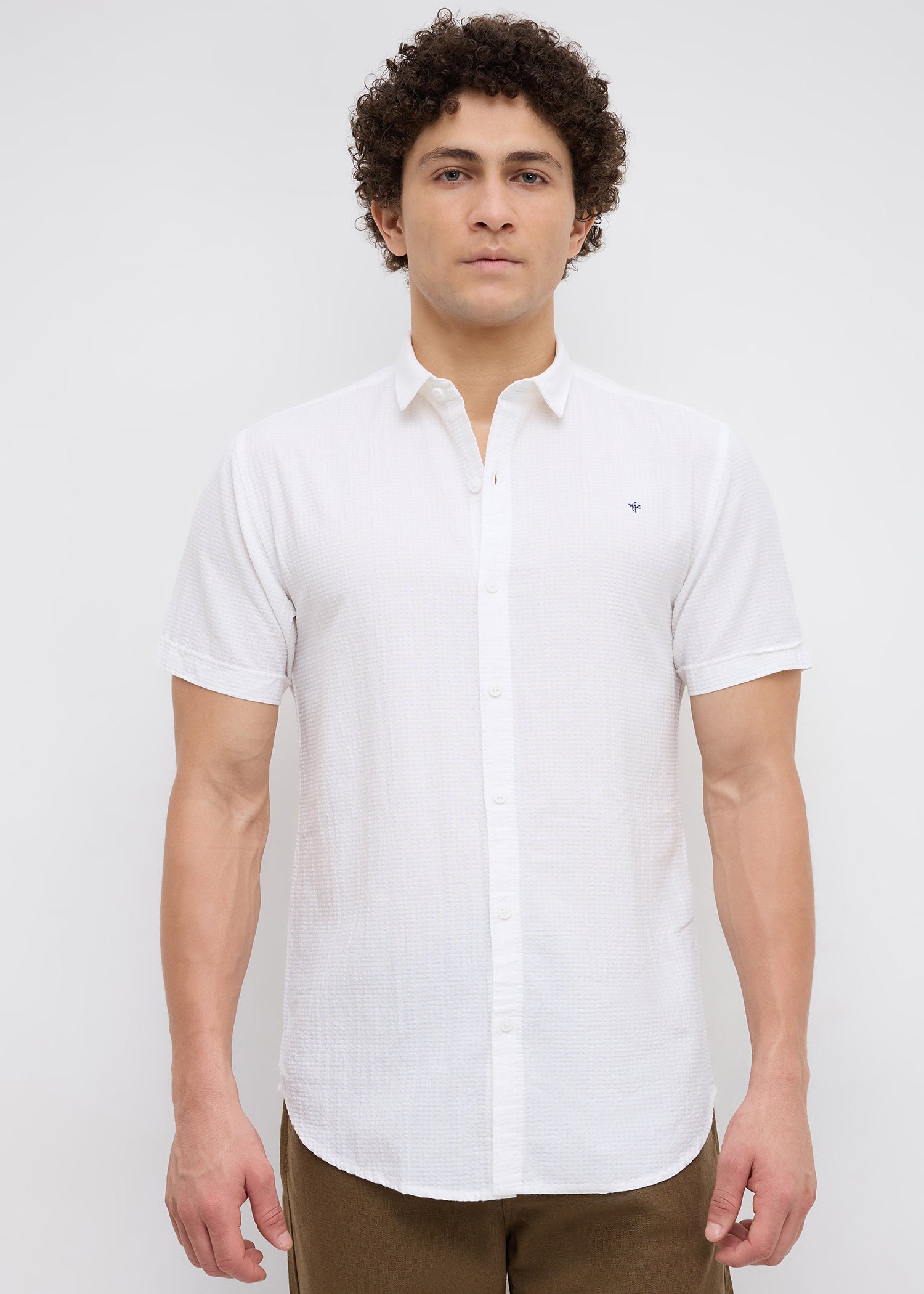 Memory Half Sleeve Shirt: White