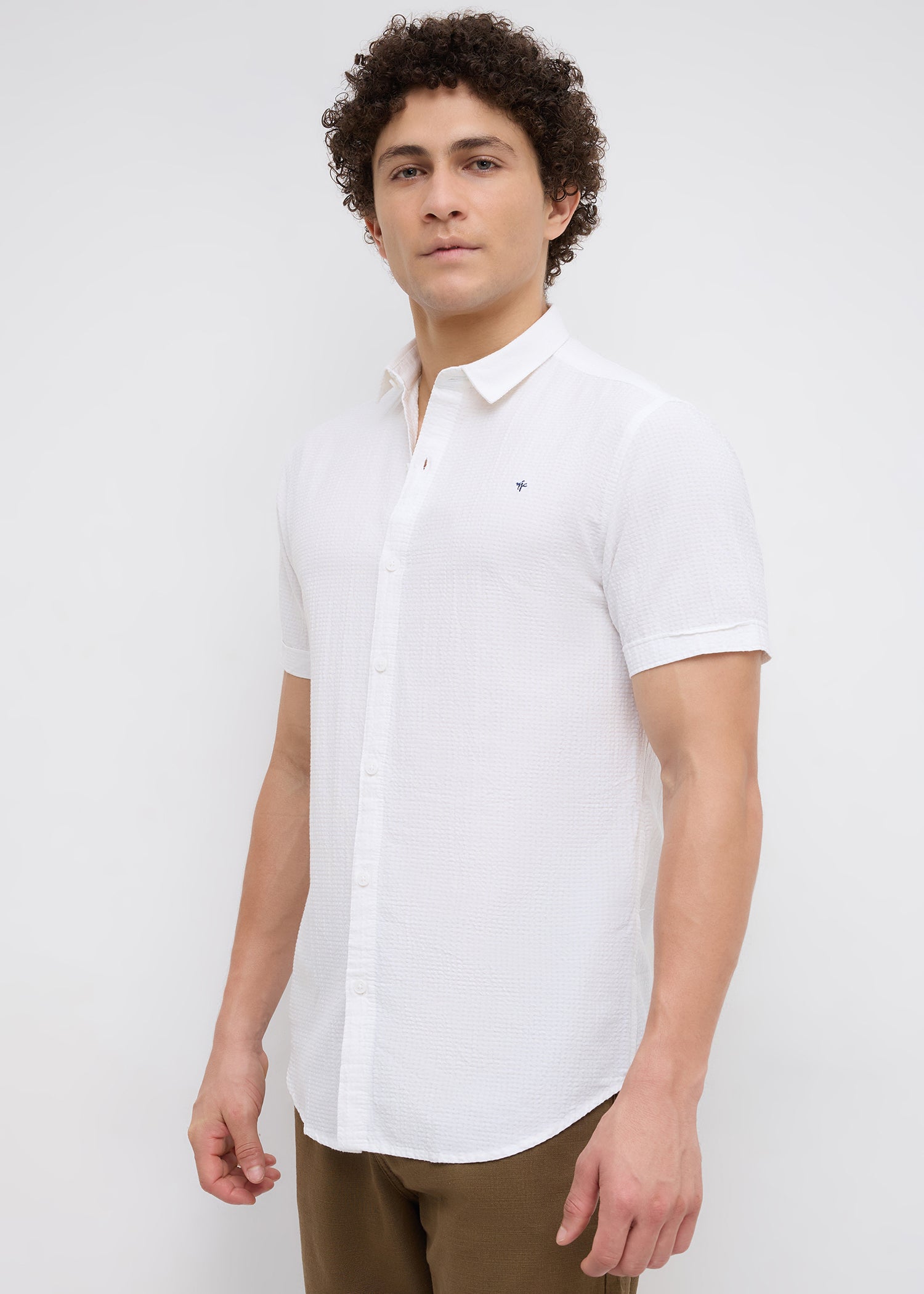 Memory Half Sleeve Shirt: White
