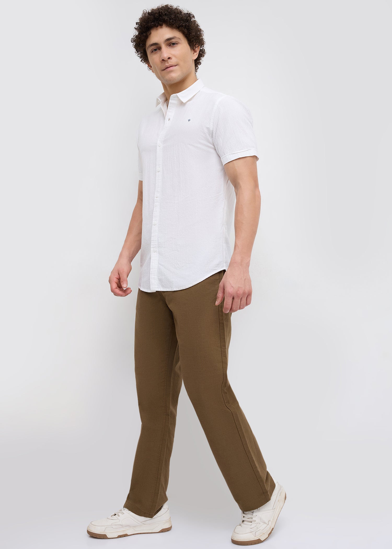 Memory Half Sleeve Shirt: White