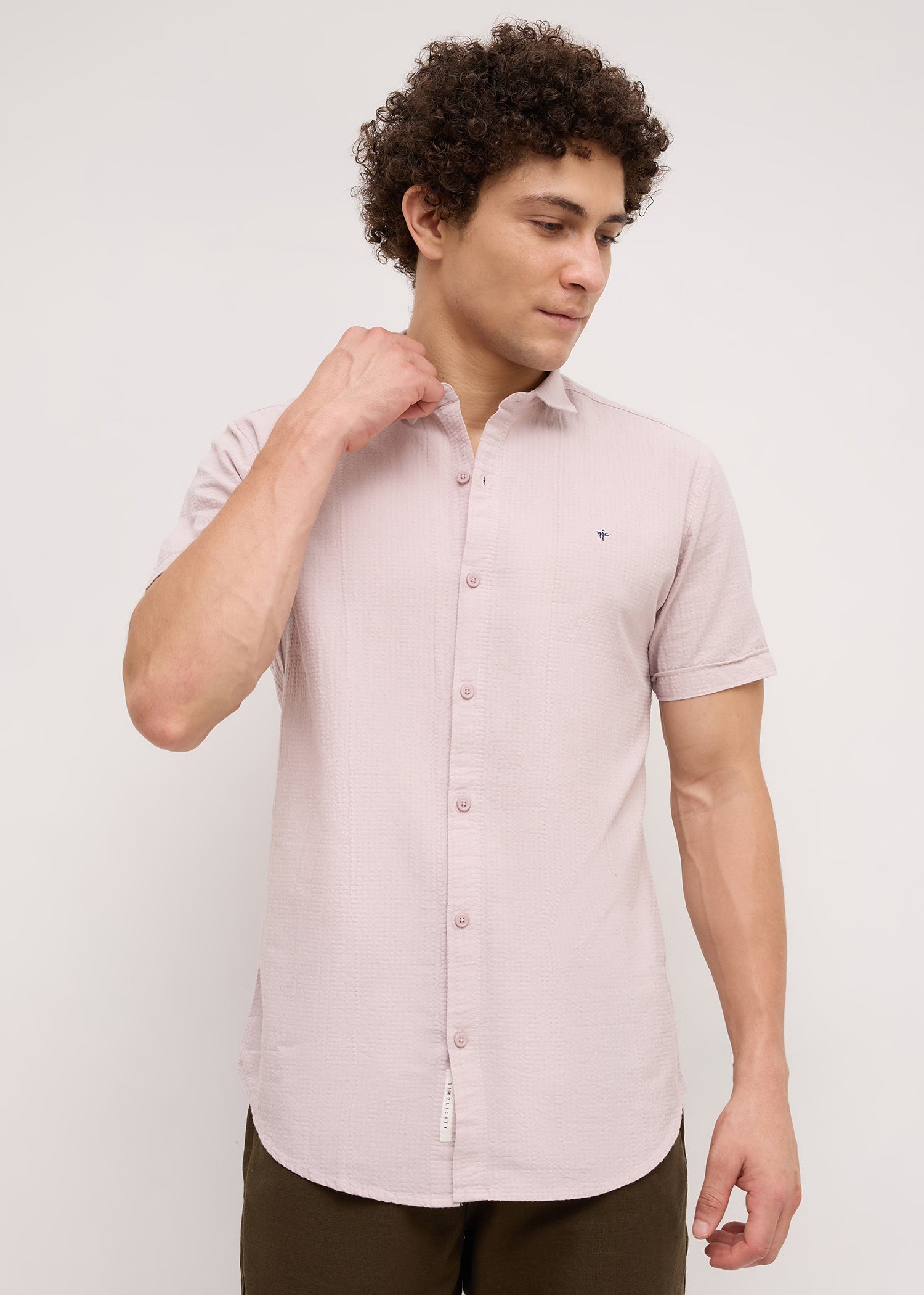Memory Half Sleeve Shirt: Peach