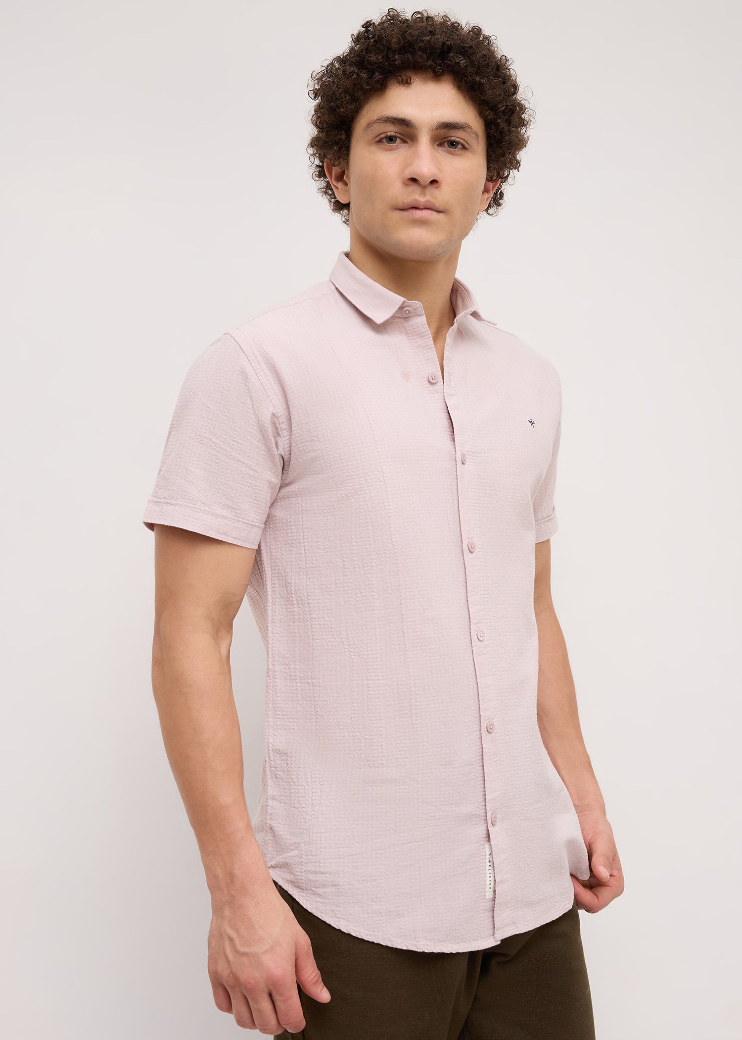 Memory Half Sleeve Shirt: Peach