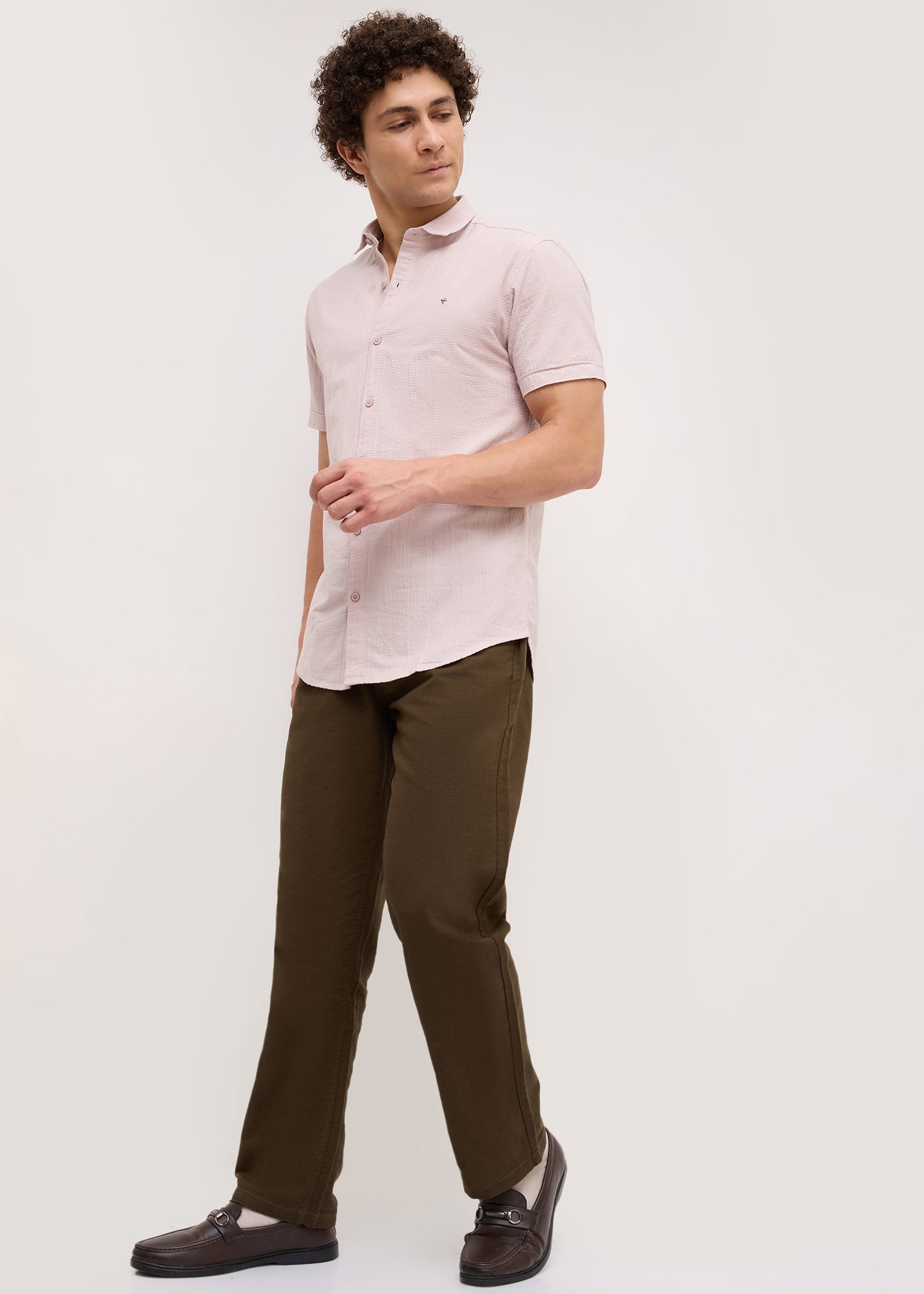 Memory Half Sleeve Shirt: Peach