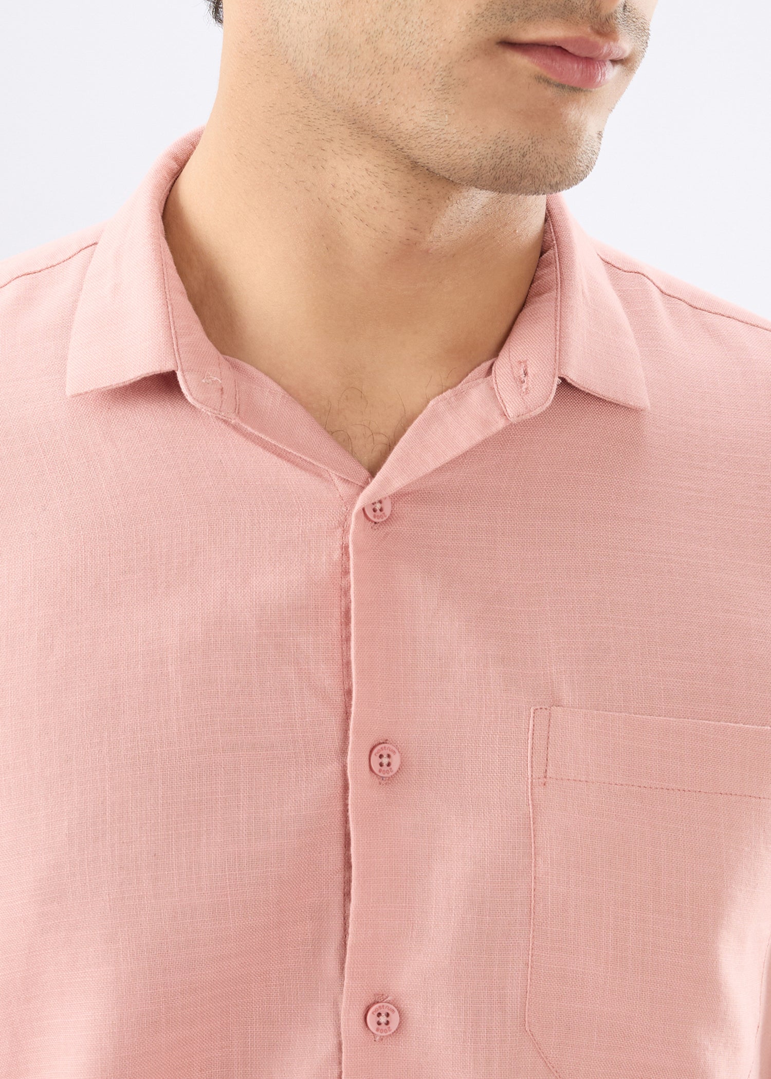 Keen Solid Full Sleeve Shirt: Peach