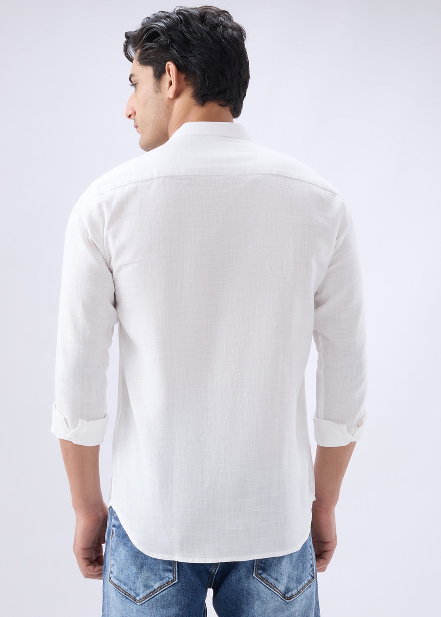 Keen Solid Full Sleeve Shirt: White