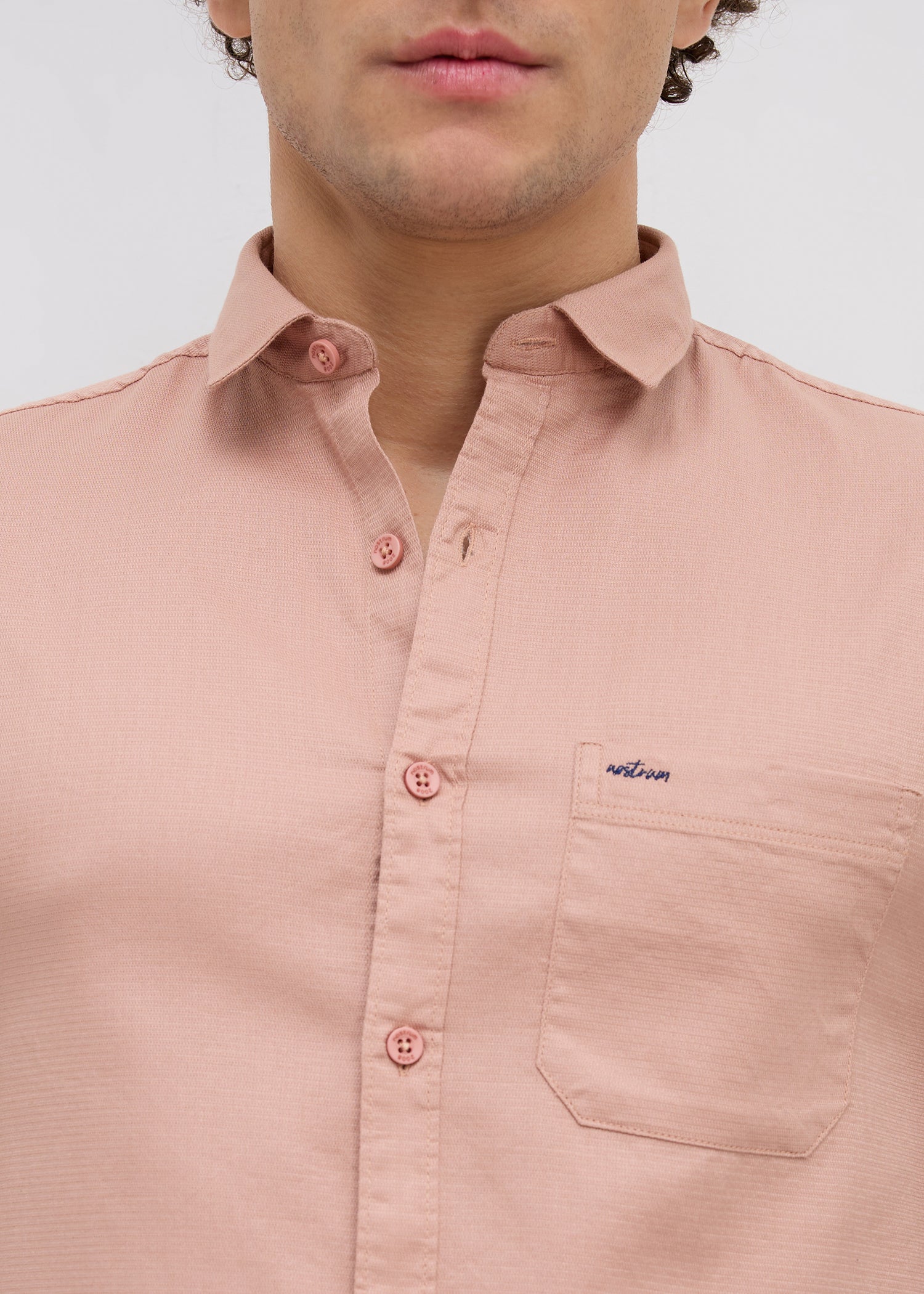 Advota Half Sleeve Solid Shirt: Brick Red