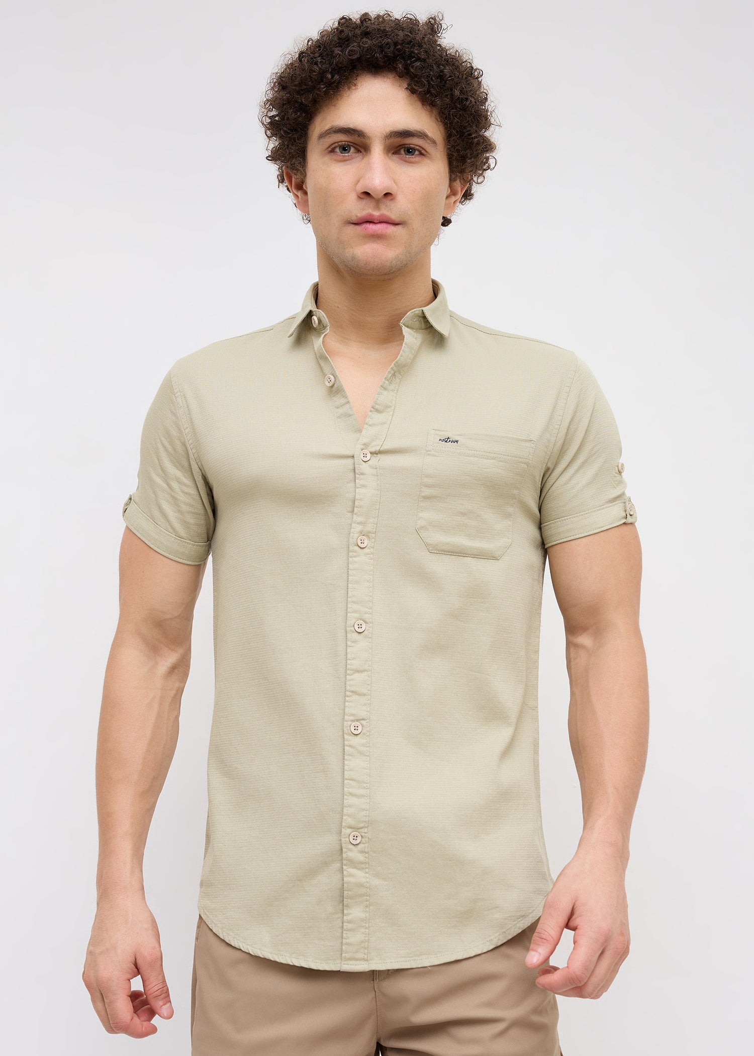 Advota Half Sleeve Solid Shirt: Pista