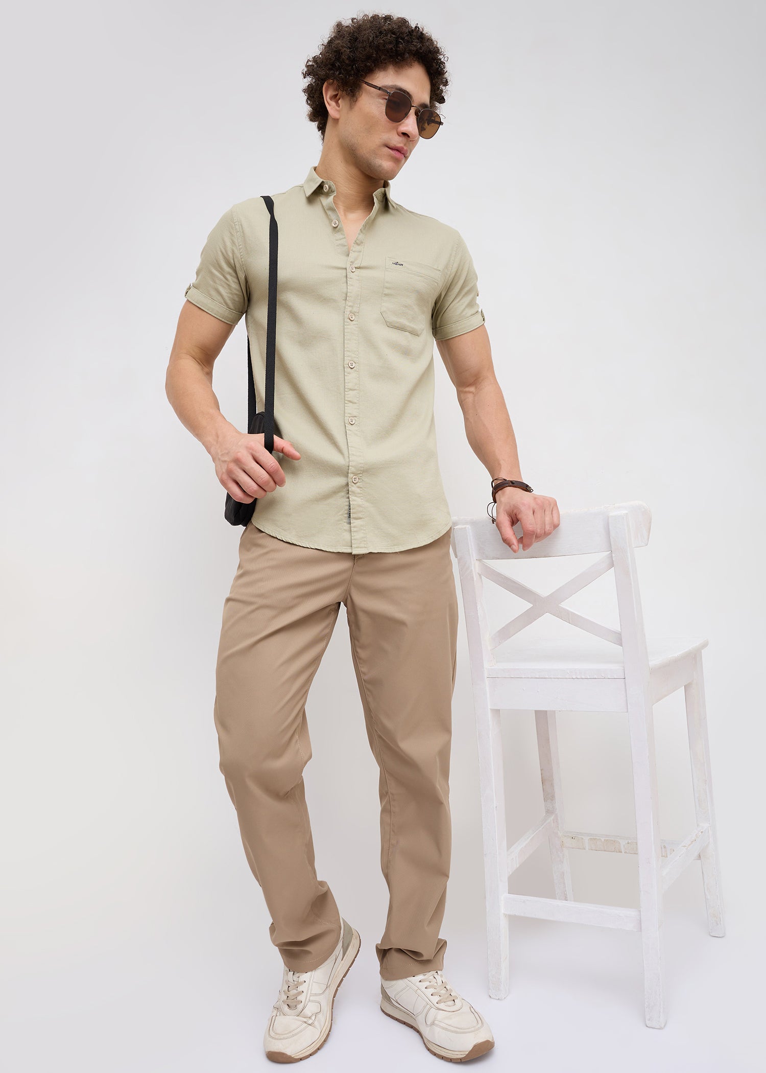 Advota Half Sleeve Solid Shirt: Pista