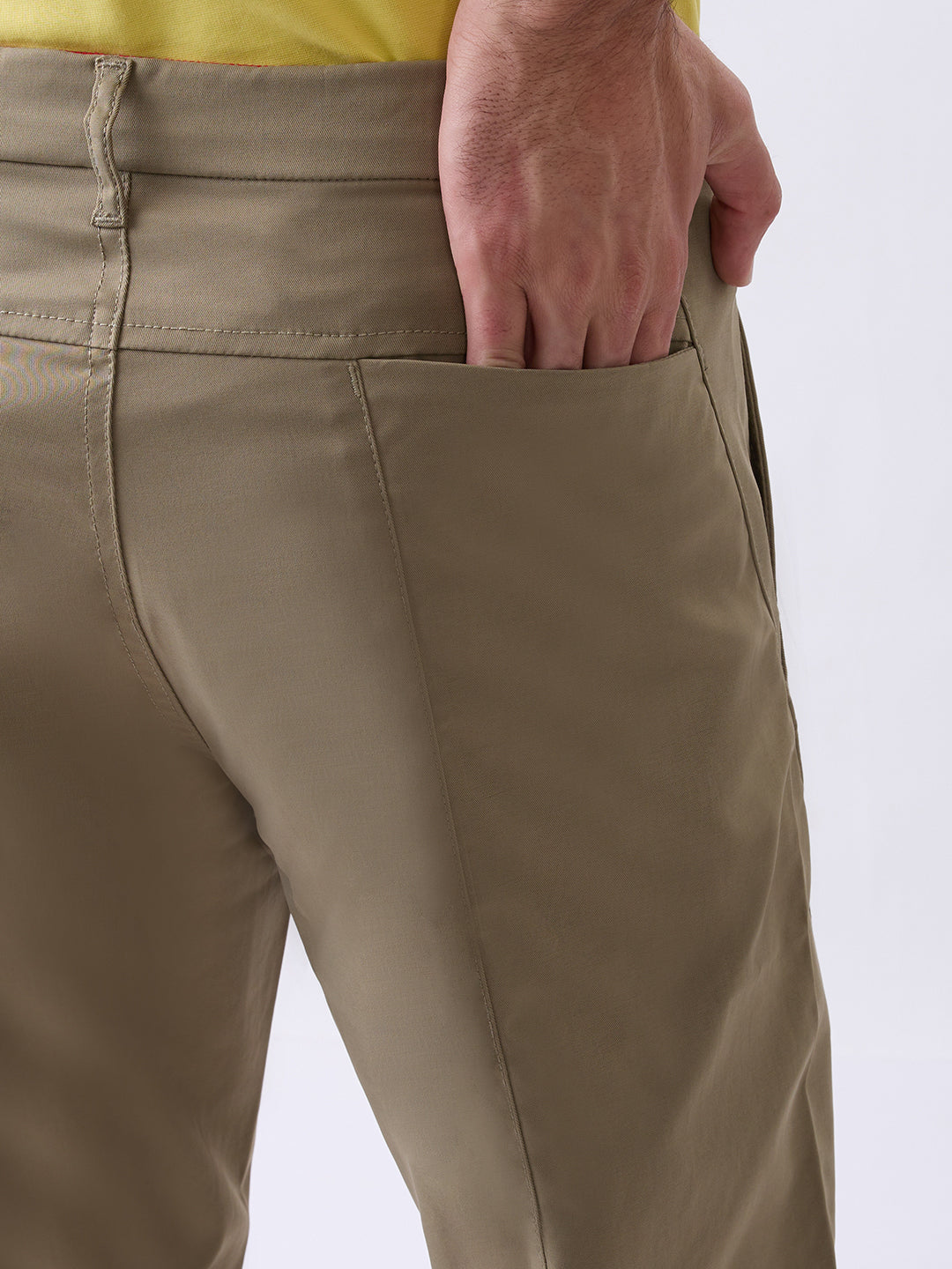 Rotica Straight Fit Formal Trouser: Khaki