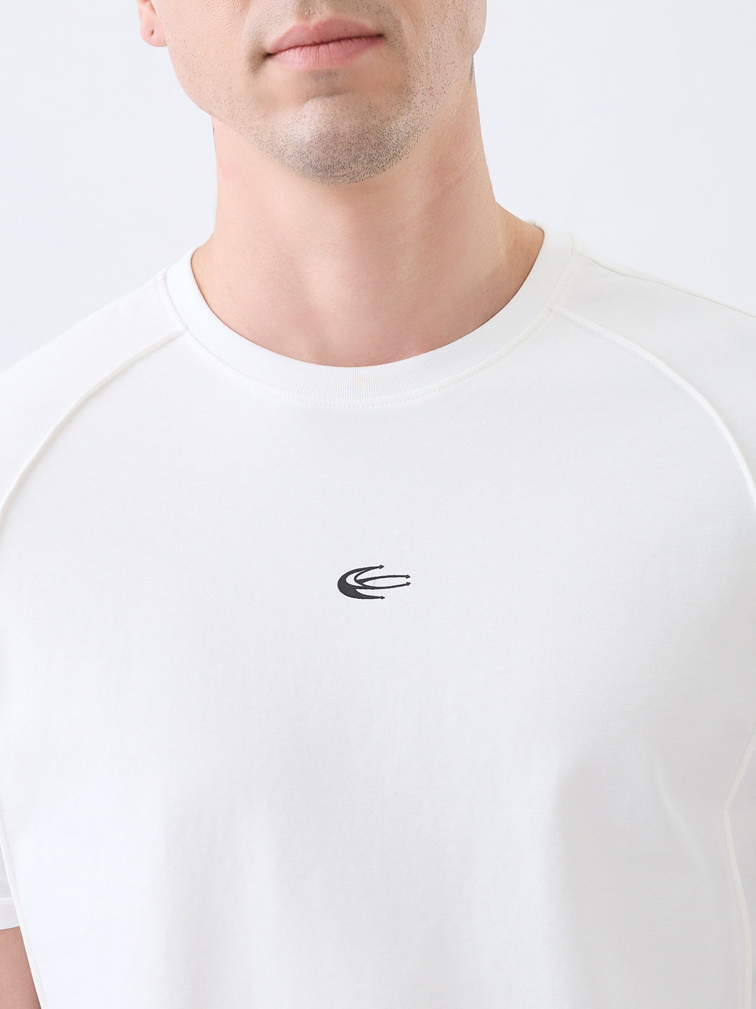 Clues Solid T-Shirt: White