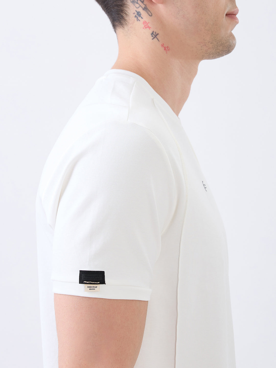 Clues Solid T-Shirt: White