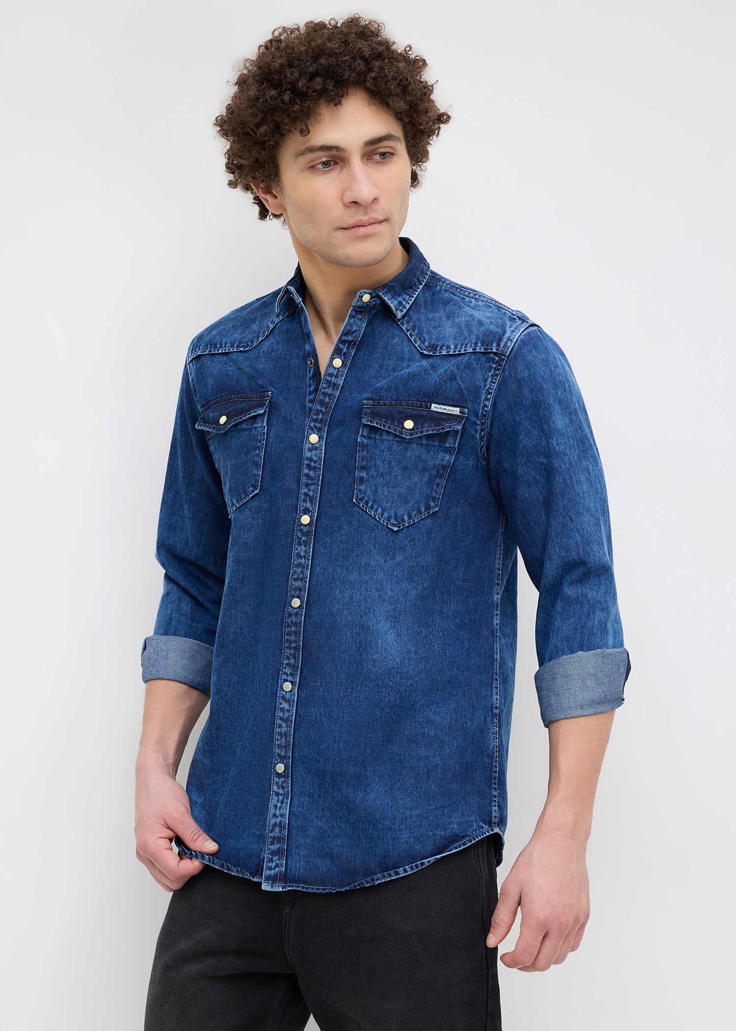 Fanfare Denim Shirt: Blue