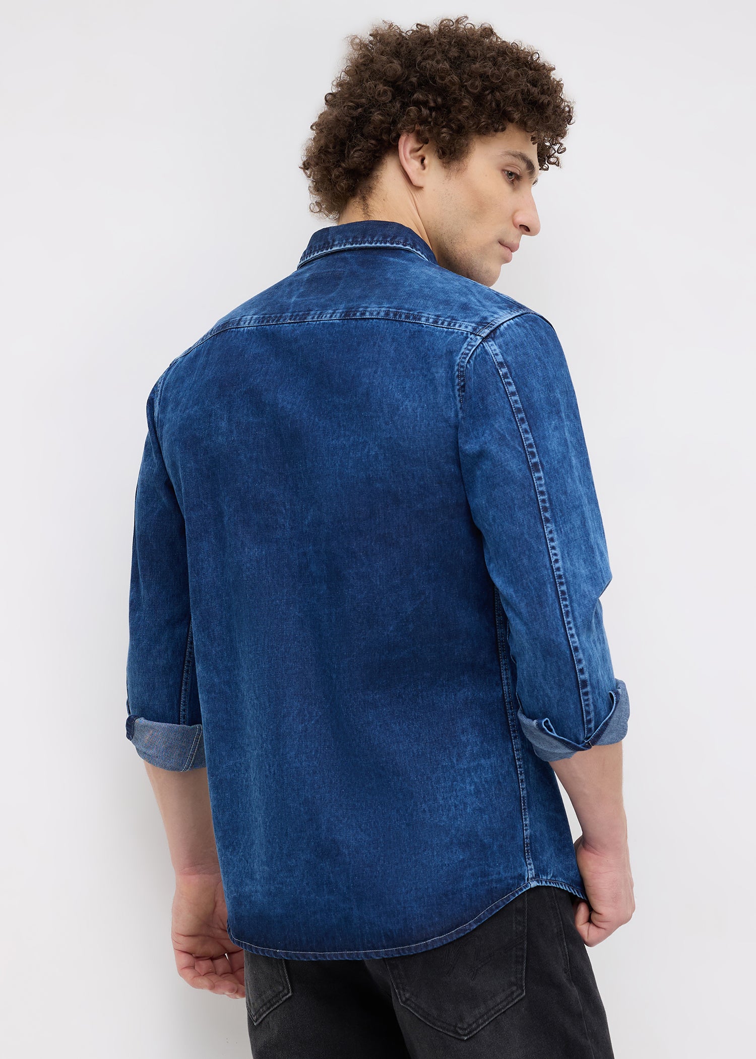 Fanfare Denim Shirt: Blue