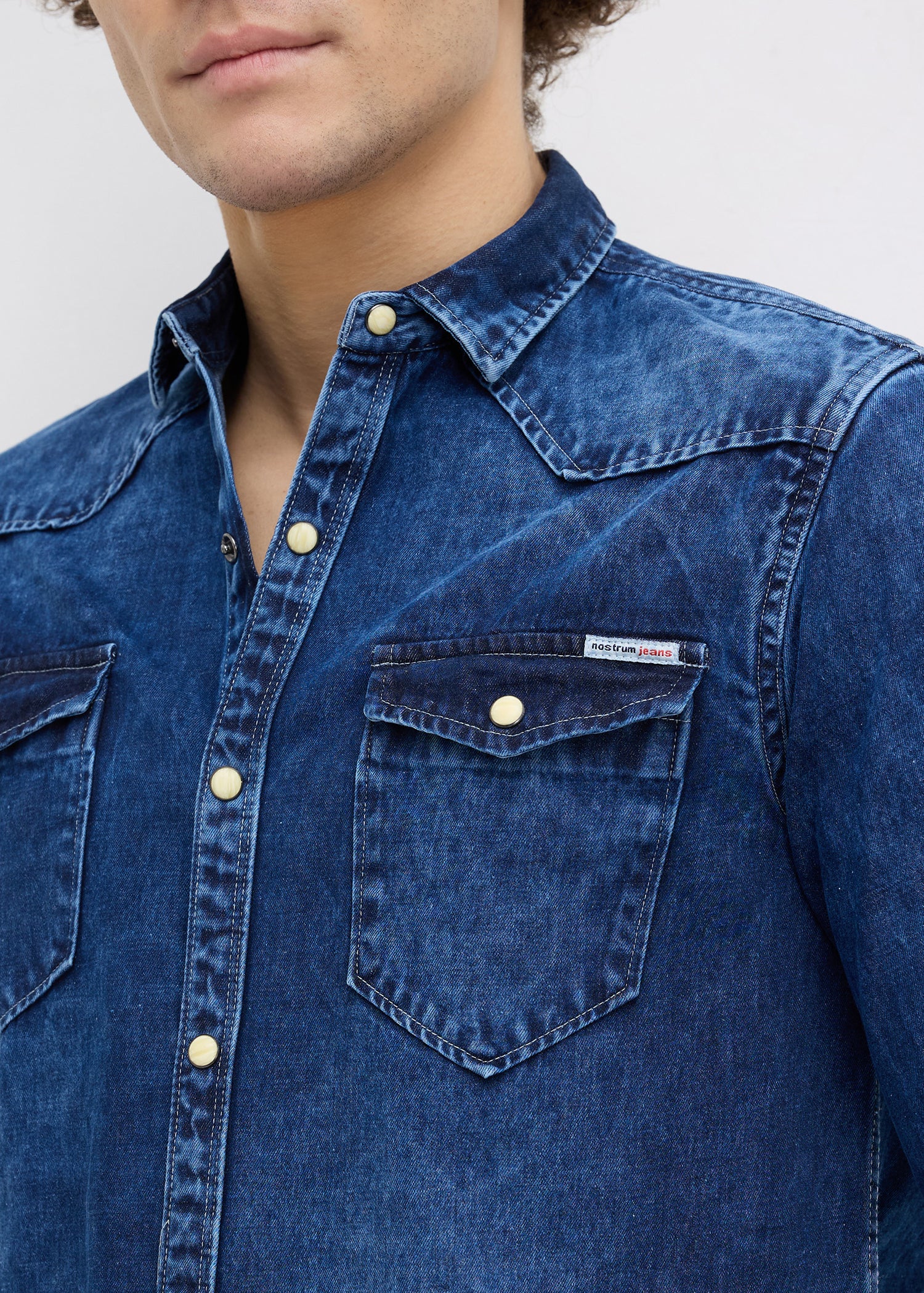Fanfare Denim Shirt: Blue