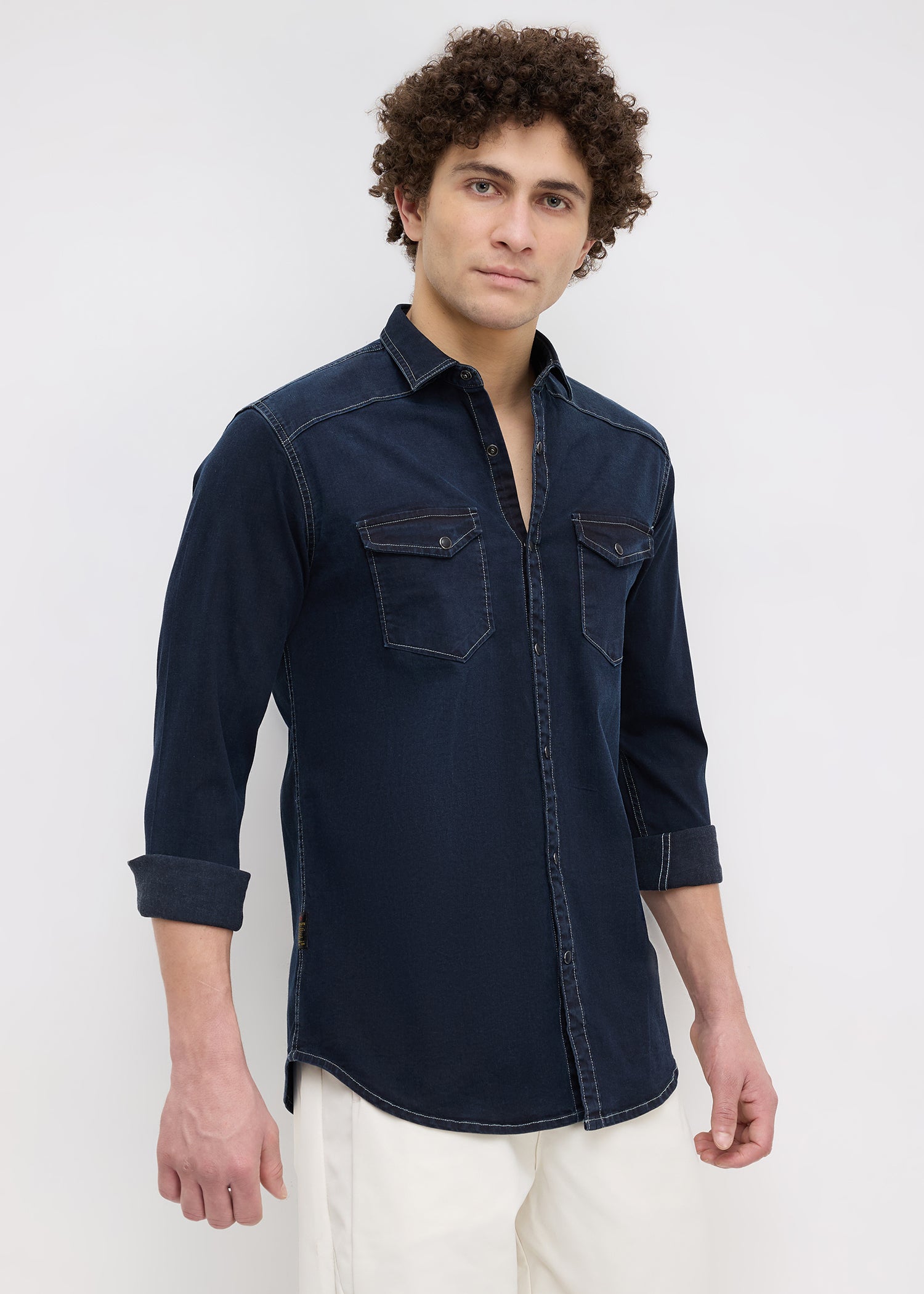 Nexus Denim Shirt: Dark Blue