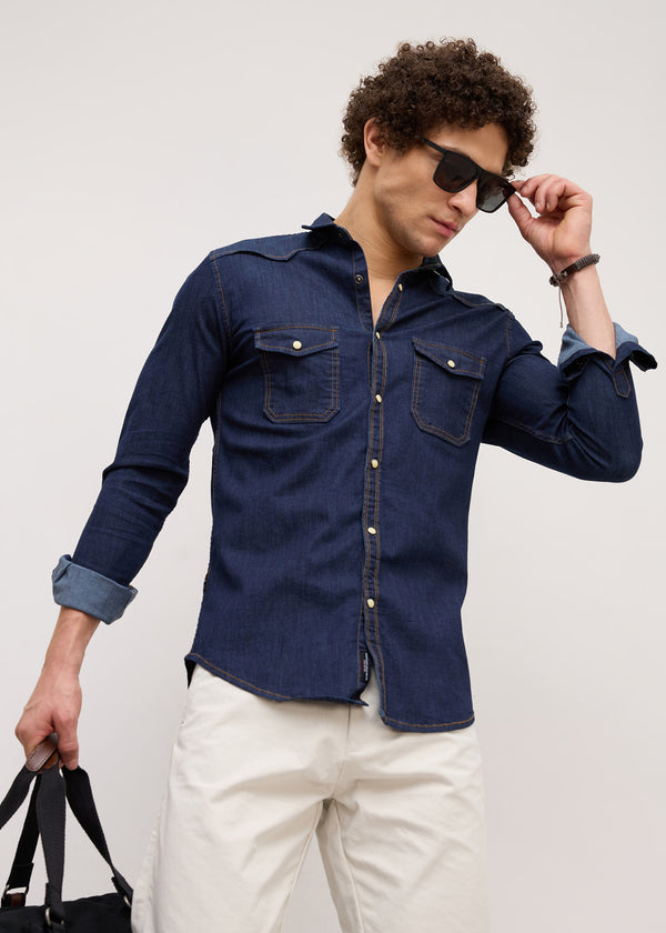 Bridle Full Sleeve Denim Shirt