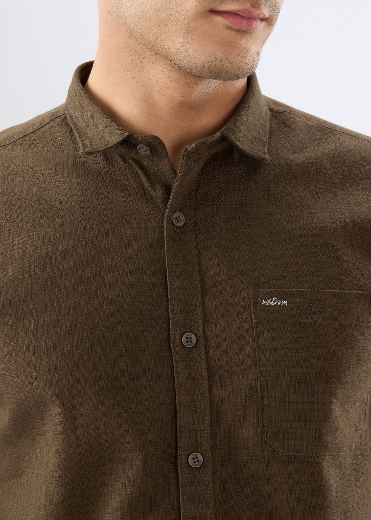 Contain Solid Full Sleeve Shirt