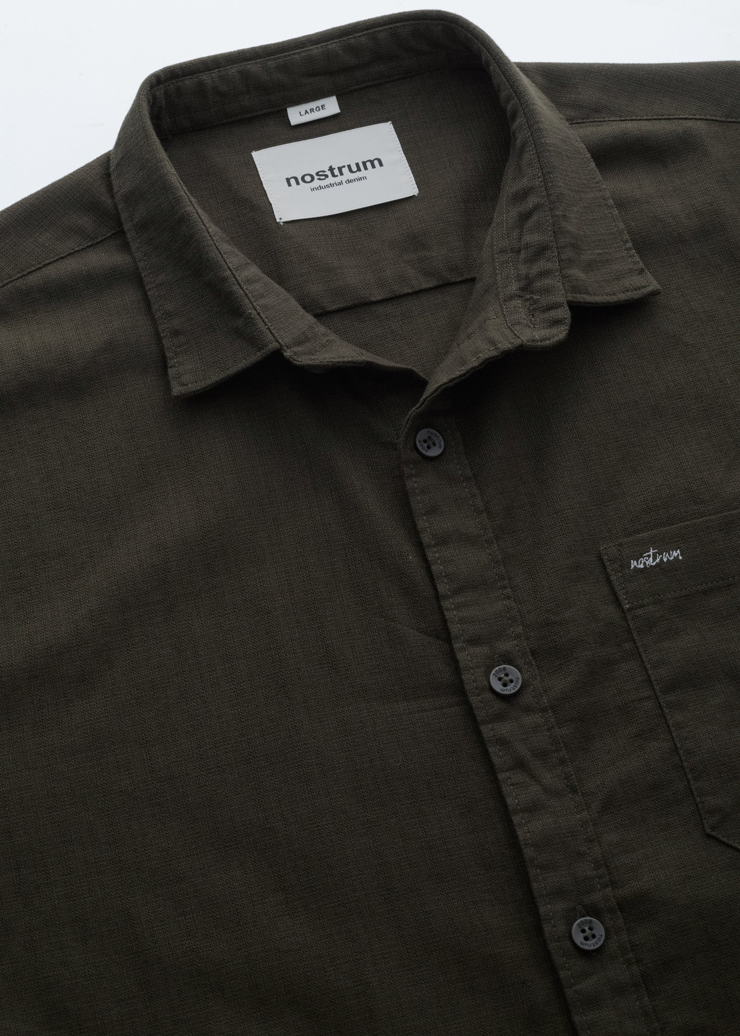 Contain Solid Full Sleeve Shirt: Brown