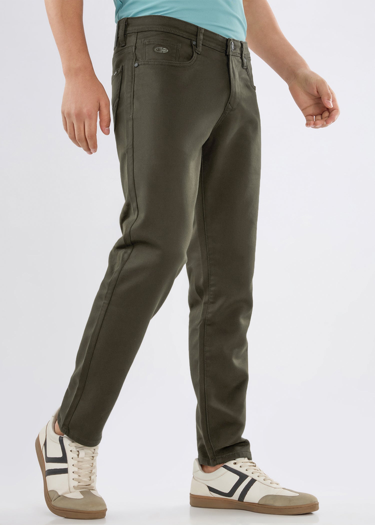 Icon Ankle Fit Trouser: Olive