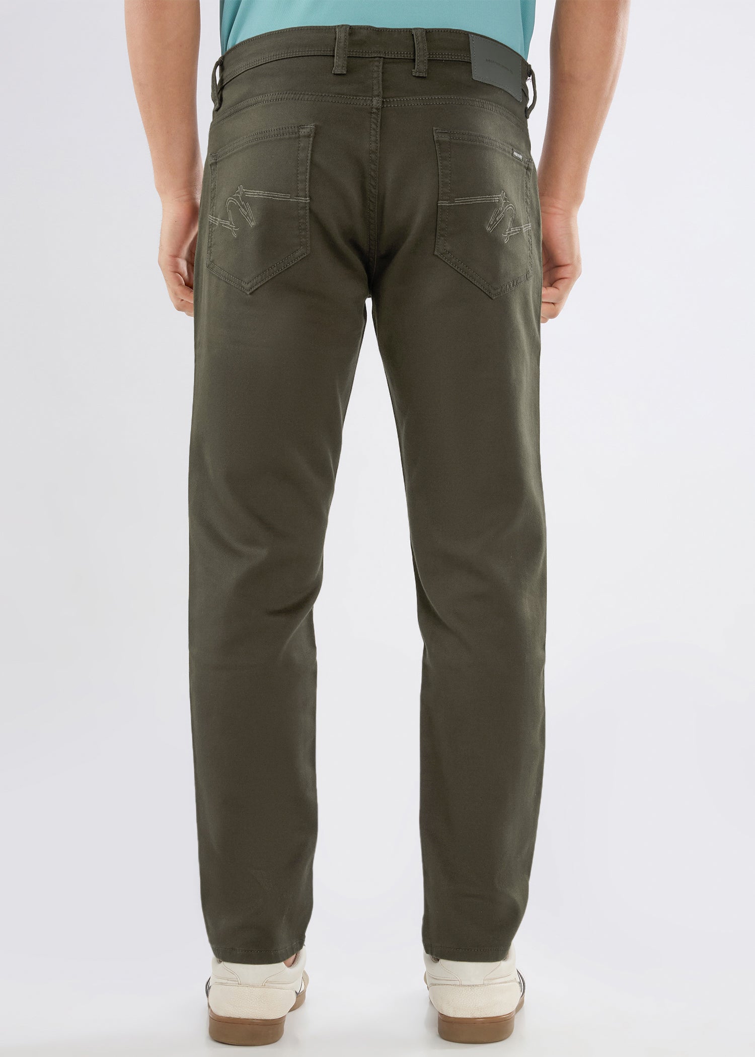 Icon Ankle Fit Trouser: Olive