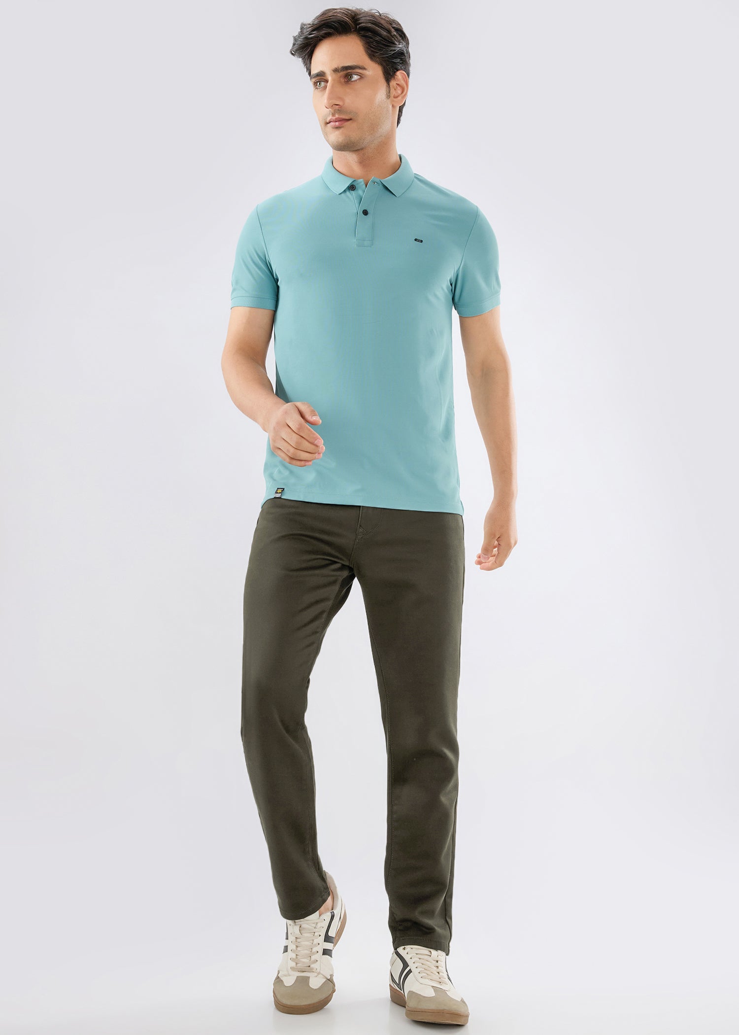 Icon Ankle Fit Trouser: Olive