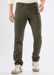 Nostrum Icon Olive Regular Fit Formal Trousers for Men 
