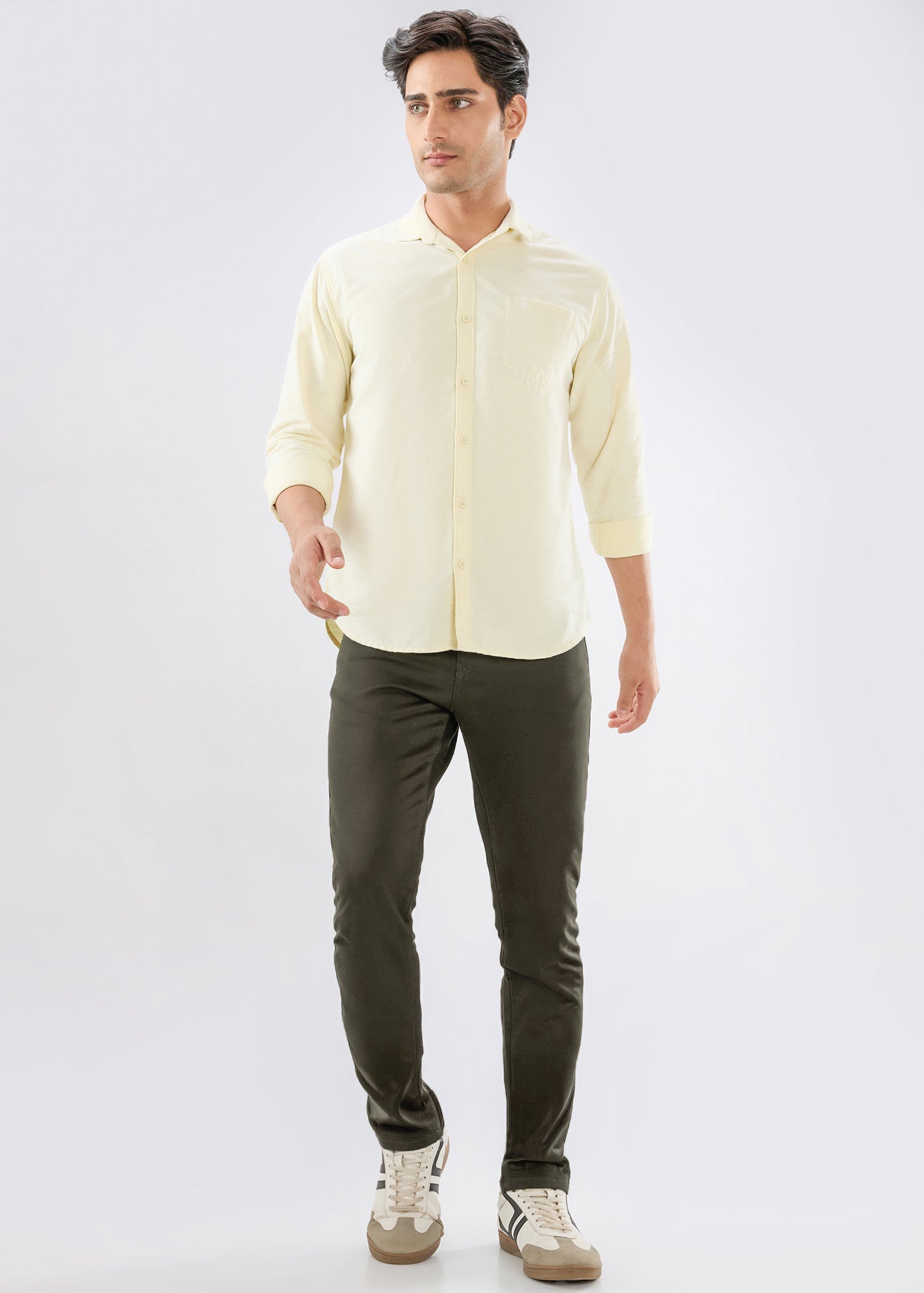 Icon Regular Fit Trouser: Olive