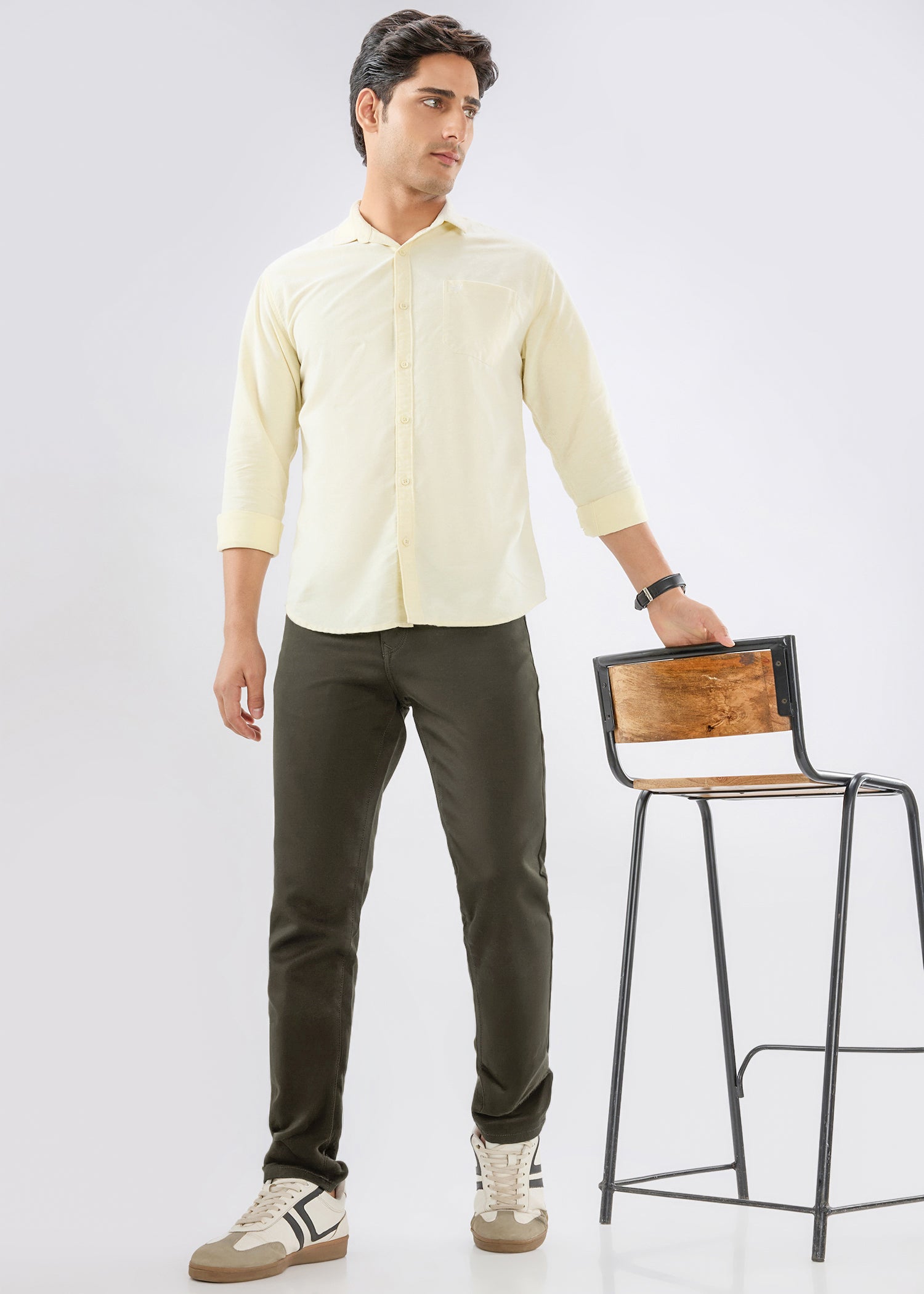 Icon Regular Fit Trouser: Olive