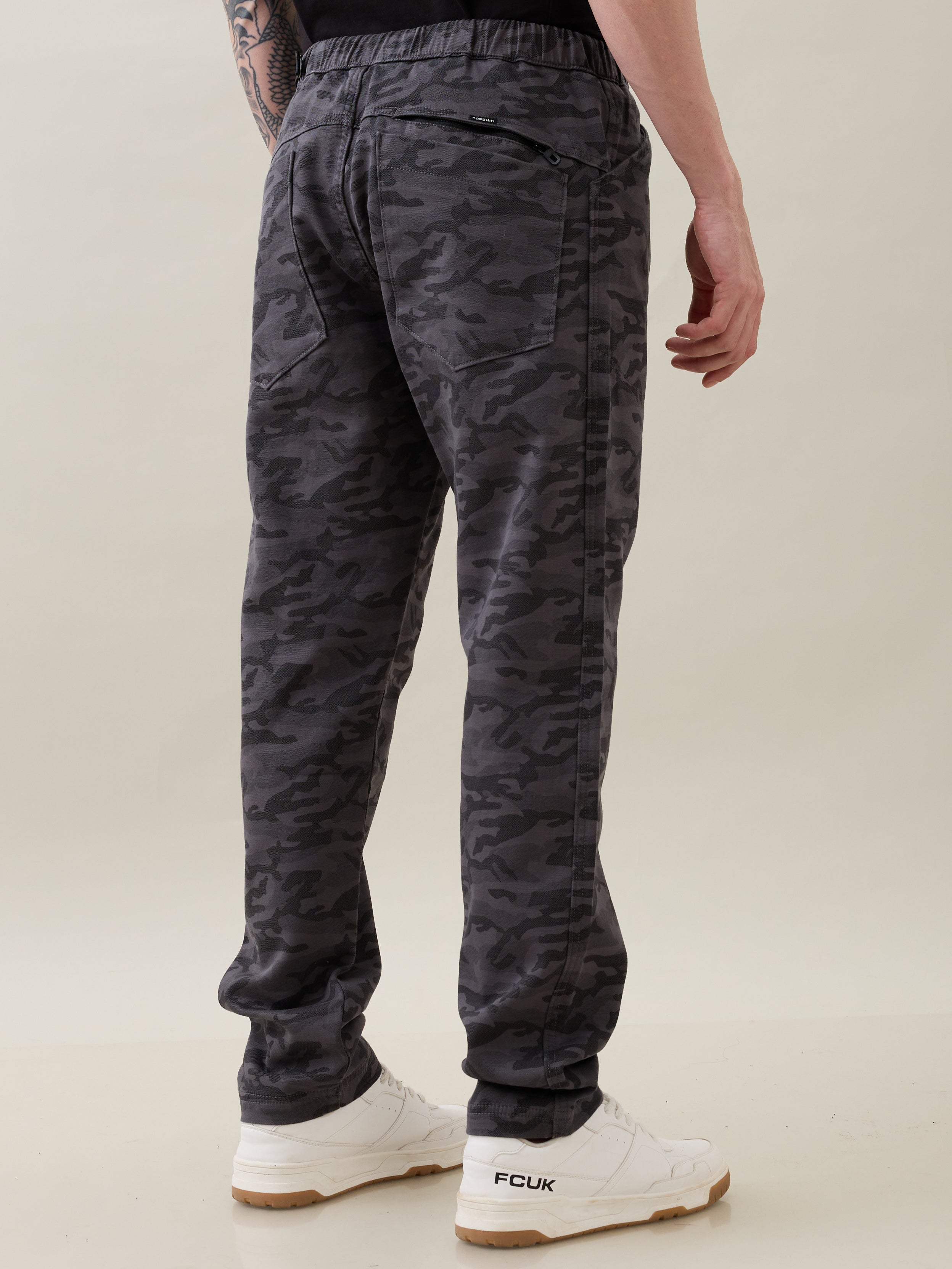 Nostrum Crimson Cotton Camouflage Cargo