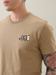 Exness Graphic Print T-Shirt: Khaki