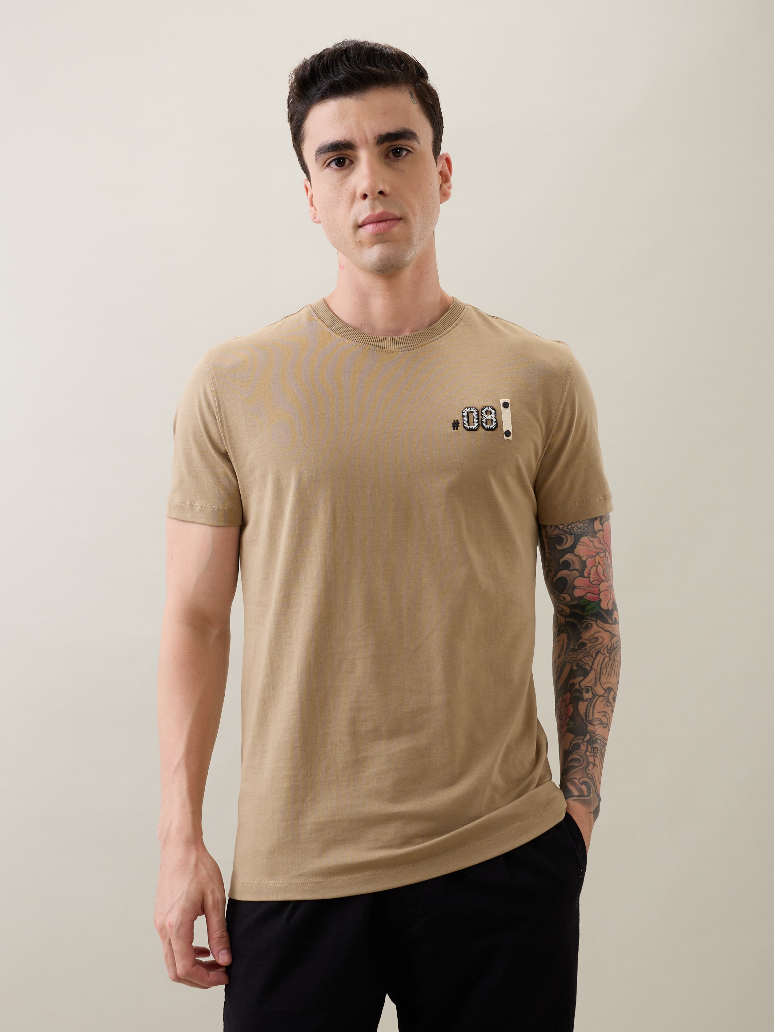 Exness Graphic Print T-Shirt: Khaki