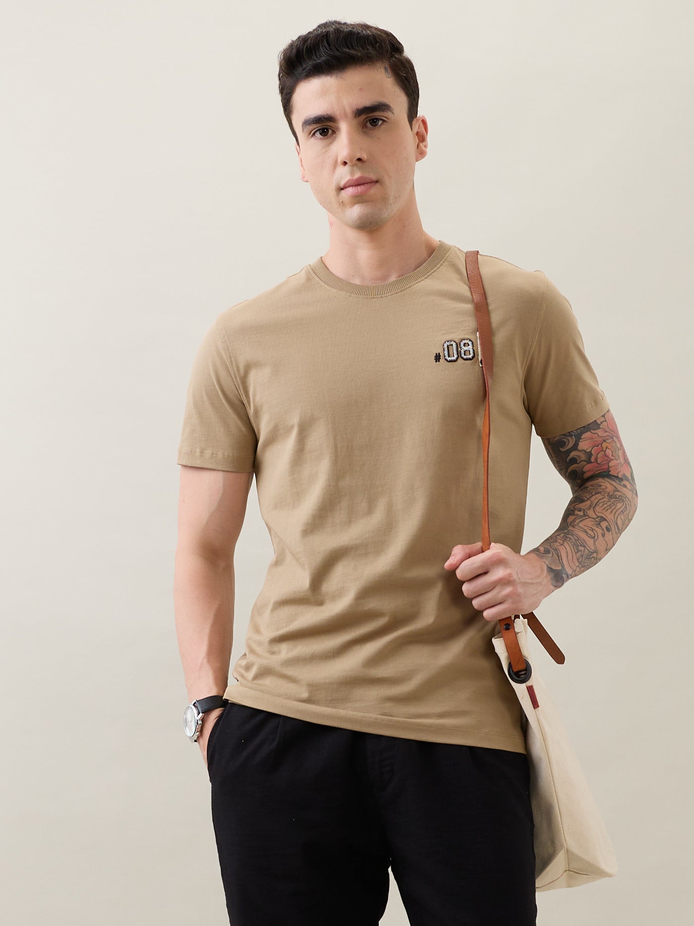 Exness Graphic Print T-Shirt: Khaki