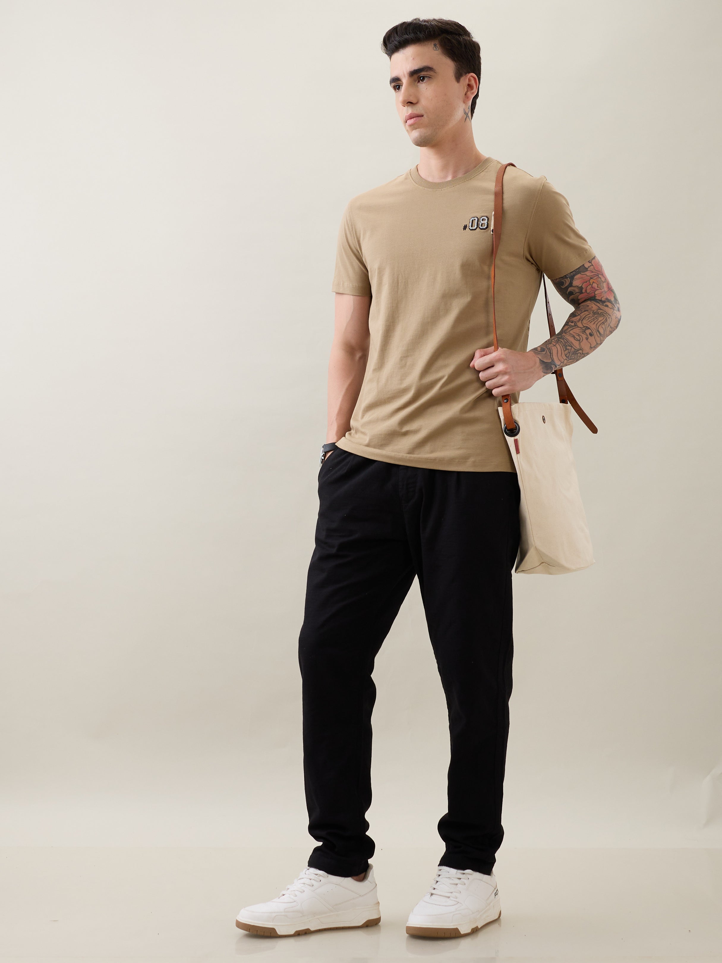 Exness Graphic Print T-Shirt: Khaki