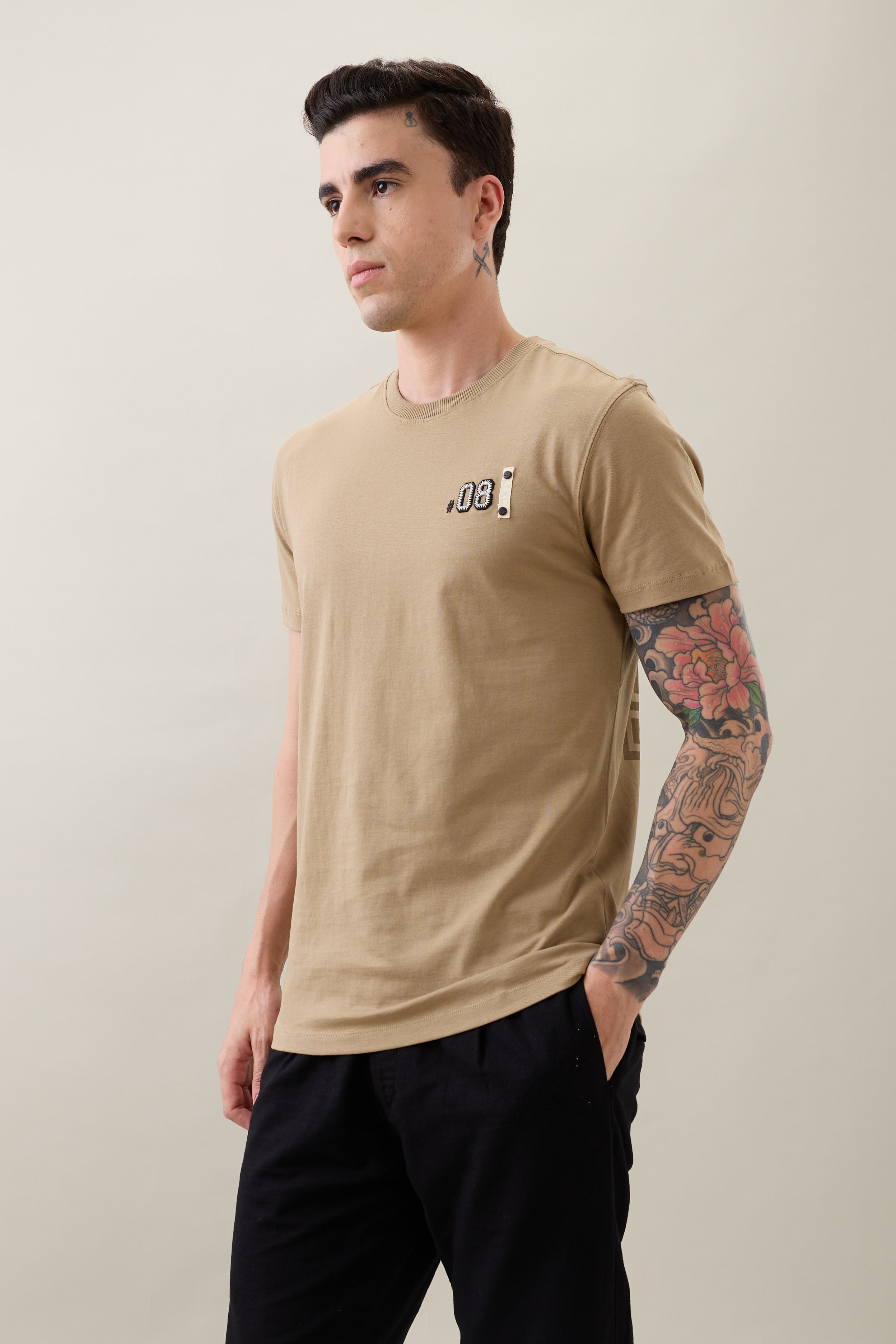 Exness Graphic Print T-Shirt: Khaki