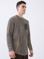 Pockets Distressed Pullover: Mouse