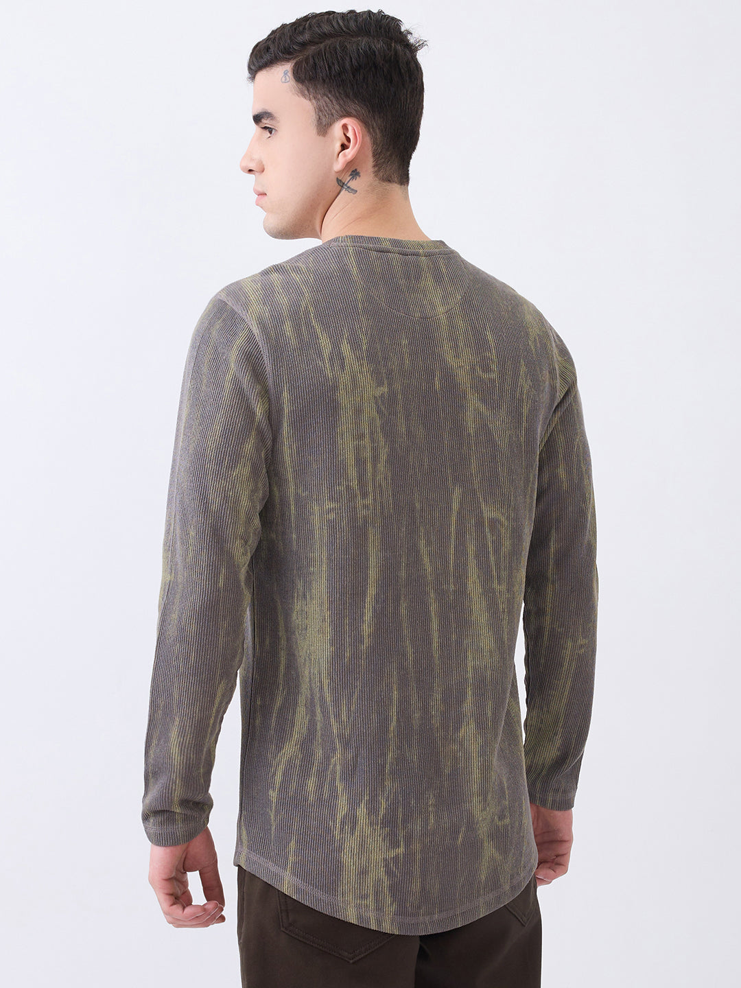 Pockets Distressed Pullover: Mouse