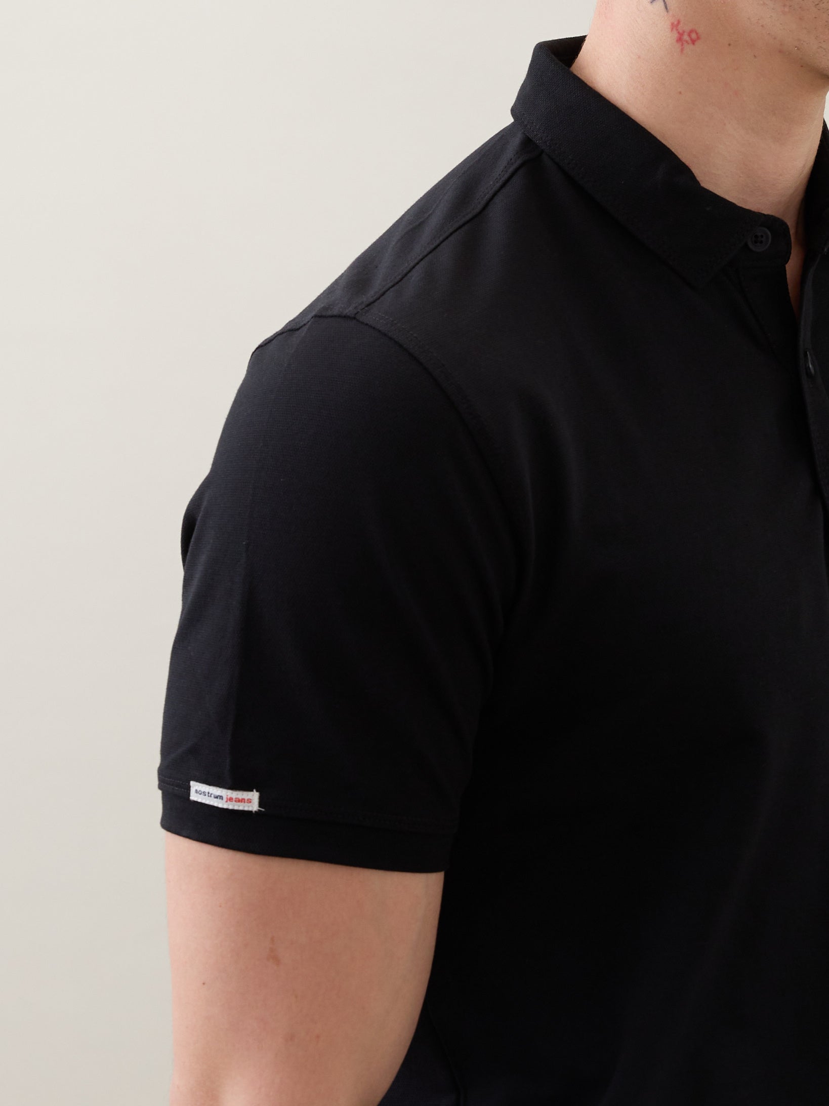 Catching Printed Polo T-shirt: Black