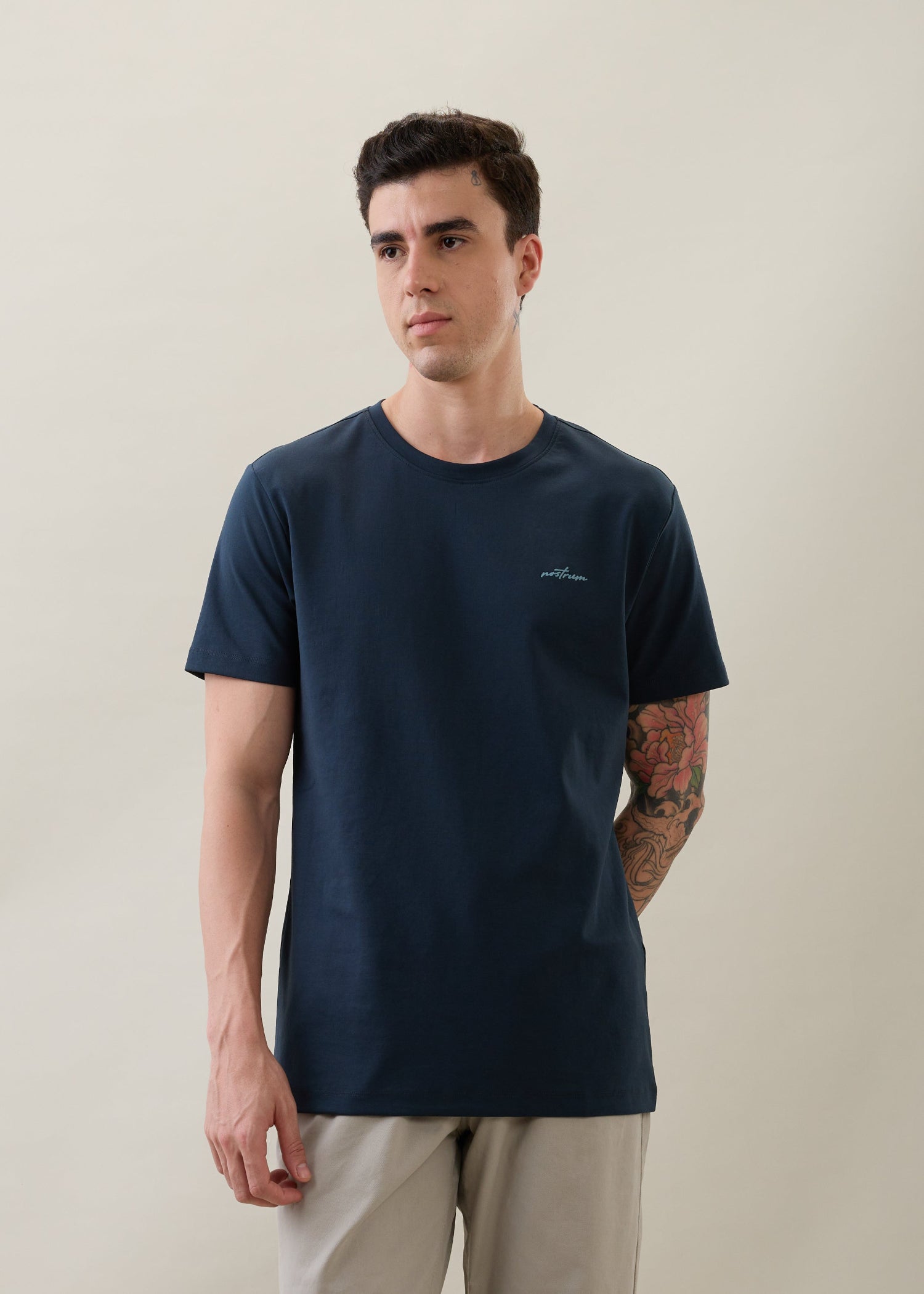 Fateful Bold Back Print T-shirt: D.Blue