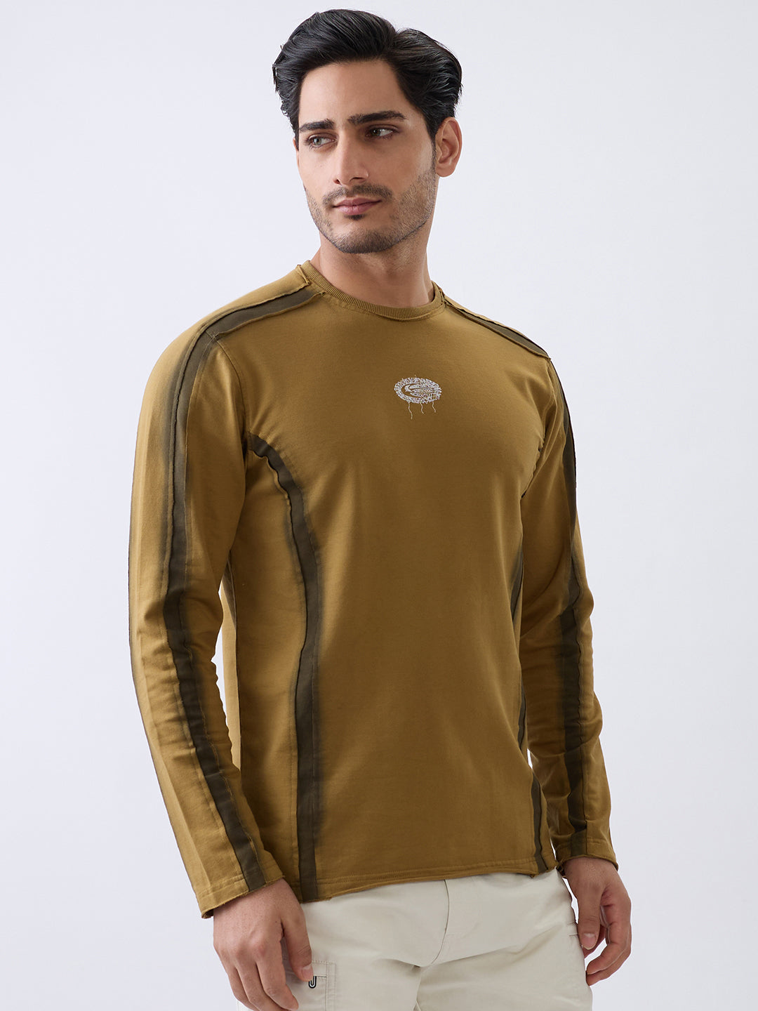 Depict Full Sleeve T-Shirt: Brown