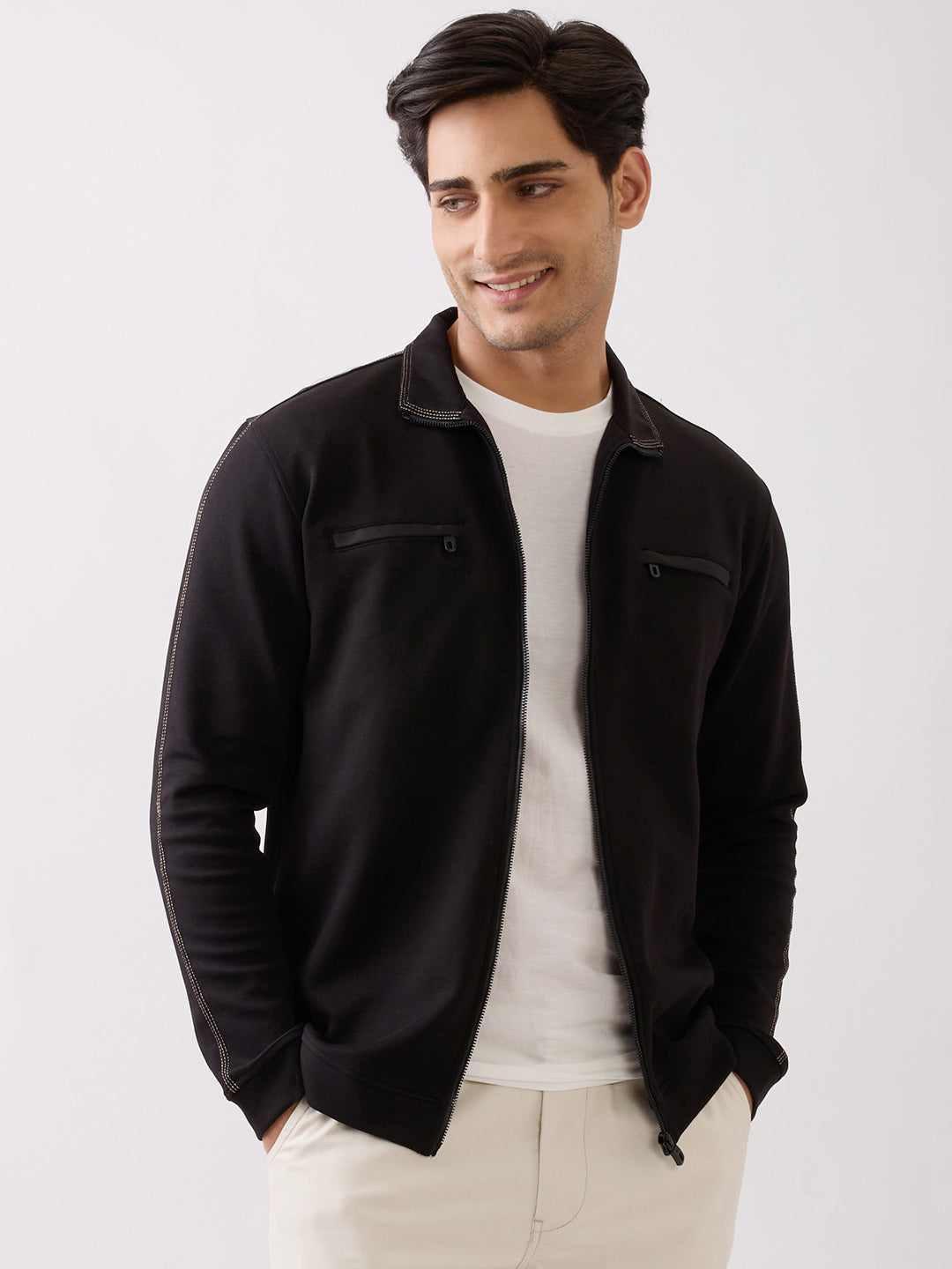 Telfer Zip-Front Full Sleeve Jacket