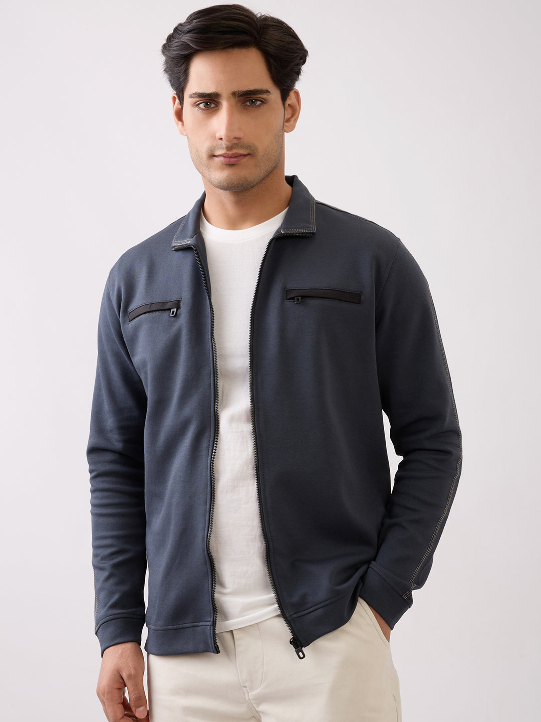 Telfer Zip-Front Full Sleeve Jacket