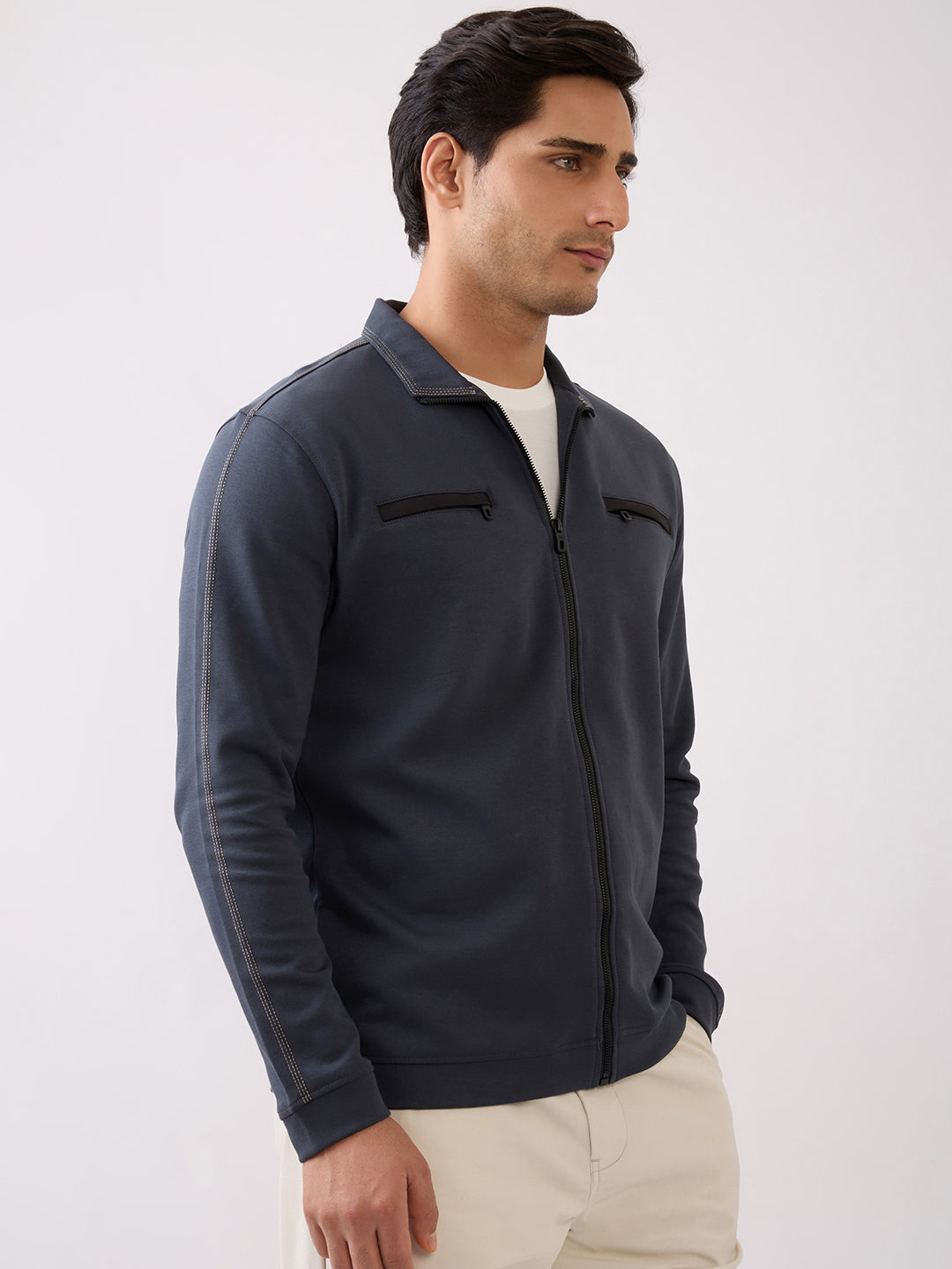 Telfer Zip-Front Full Sleeve Jacket
