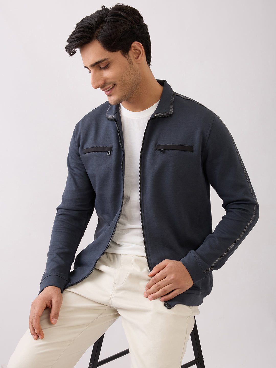 Telfer Zip-Front Full Sleeve Jacket